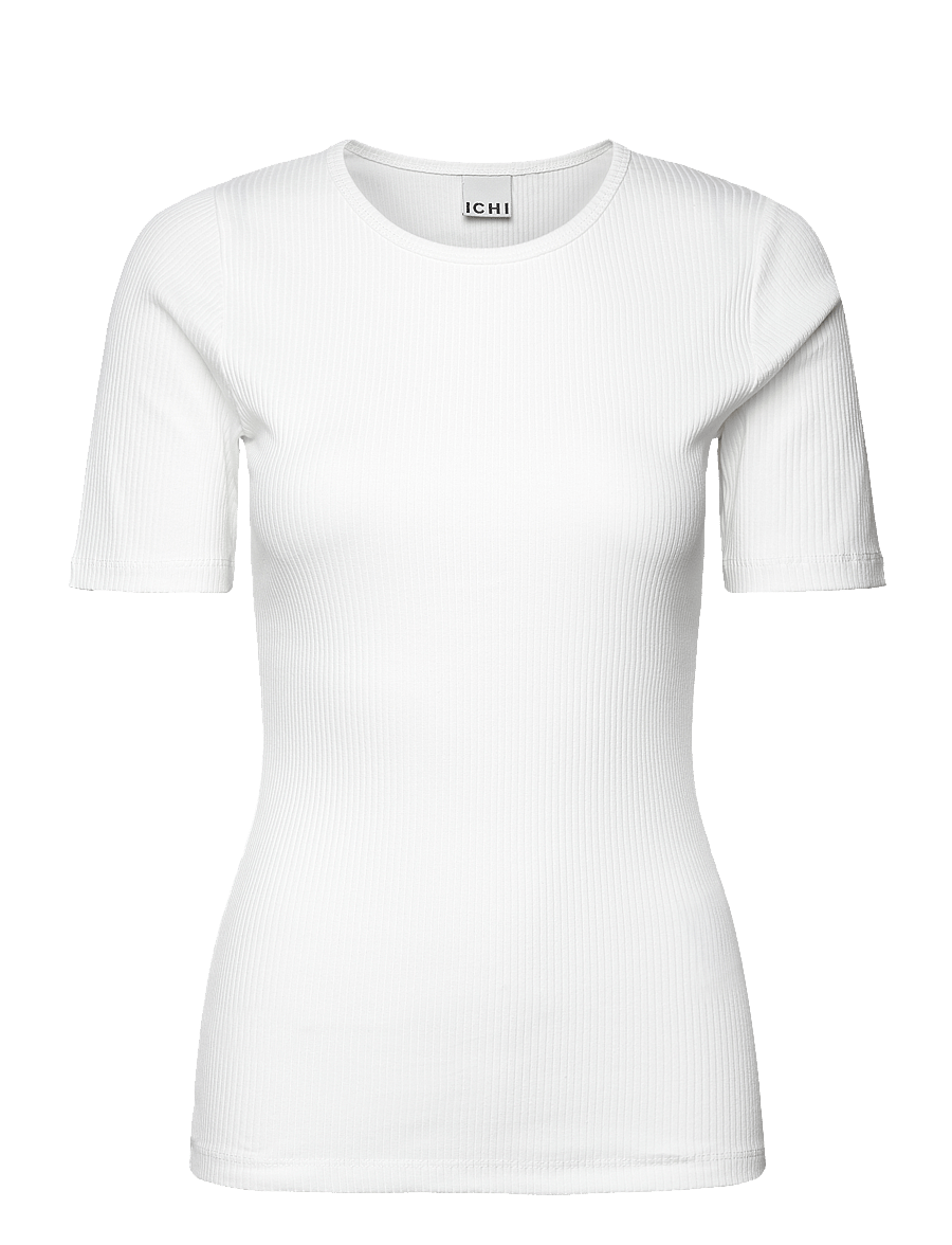 ICHI - IHPALMER RIB SS - t-shirts - cloud dancer - 1