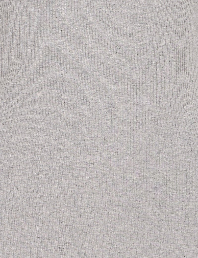 ICHI - IHPALMER RIB SS - t-shirts - grey melange - 5