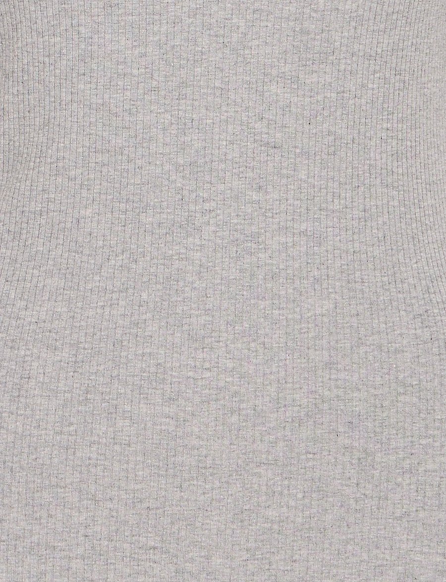 ICHI - IHPALMER RIB SS - t-shirts - grey melange - 5