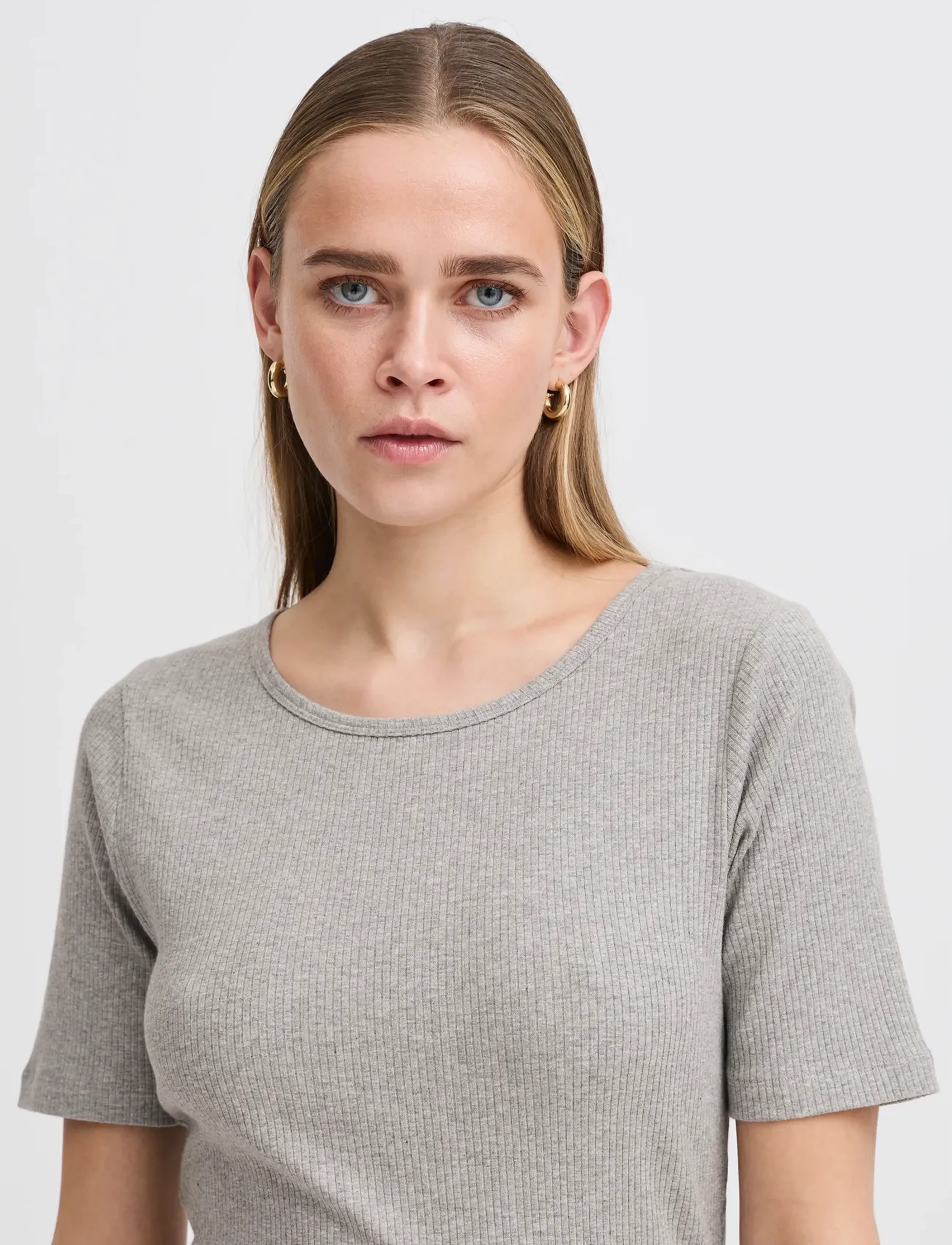 ICHI Ihpalmer Rib Ss t-shirts dam – bild 5
