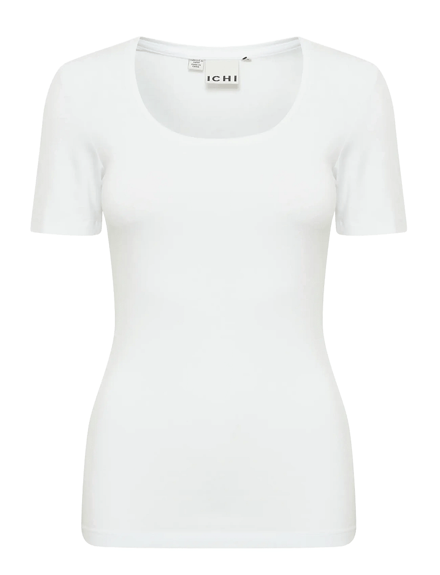ICHI - IHZOLA PLAIN SS - t-shirts - white - 1
