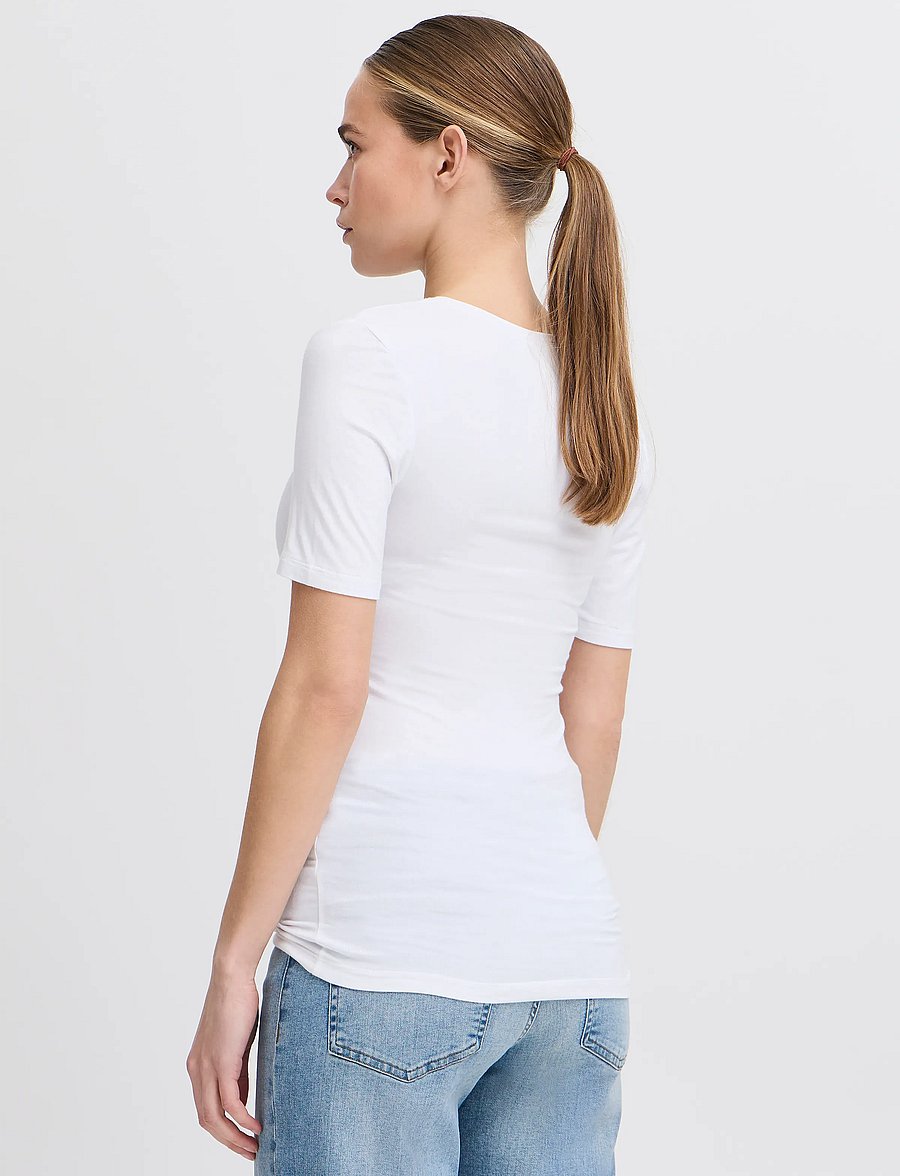 ICHI - IHZOLA PLAIN SS - t-shirts - white - 3