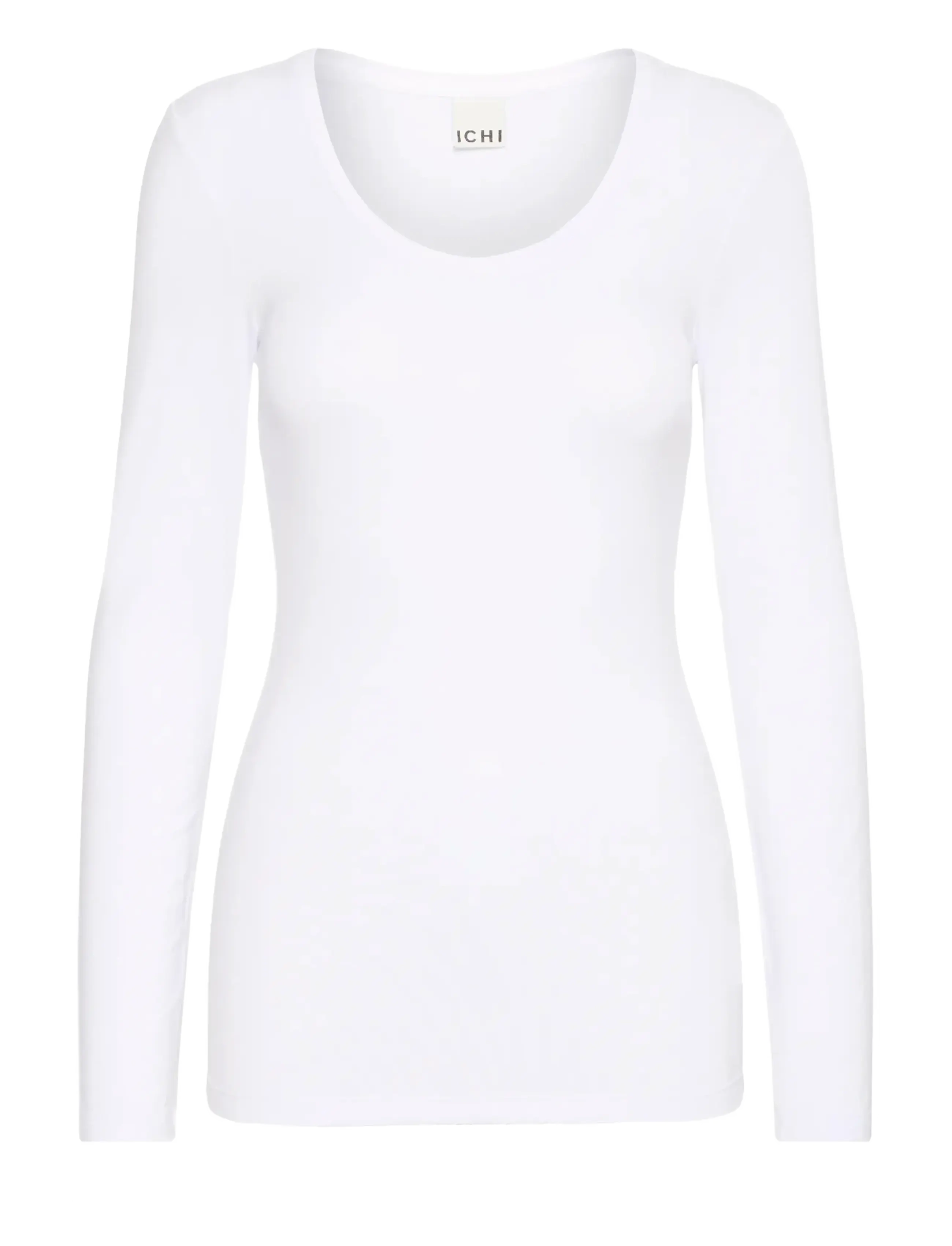 ICHI IHZOLA PLAIN LS - Clothing - WHITE / white
