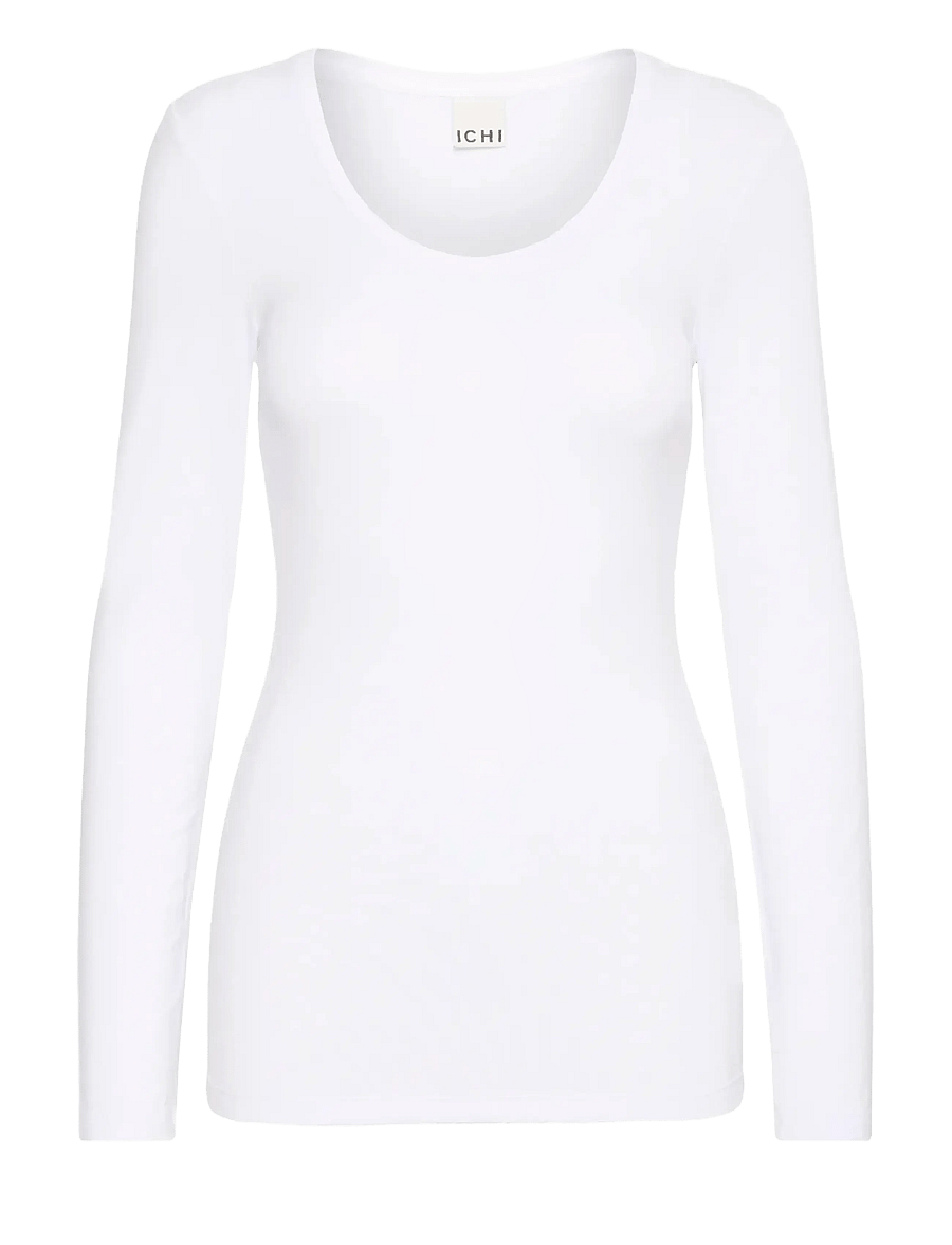 ICHI - IHZOLA PLAIN LS - langärmlige tops - white - 1