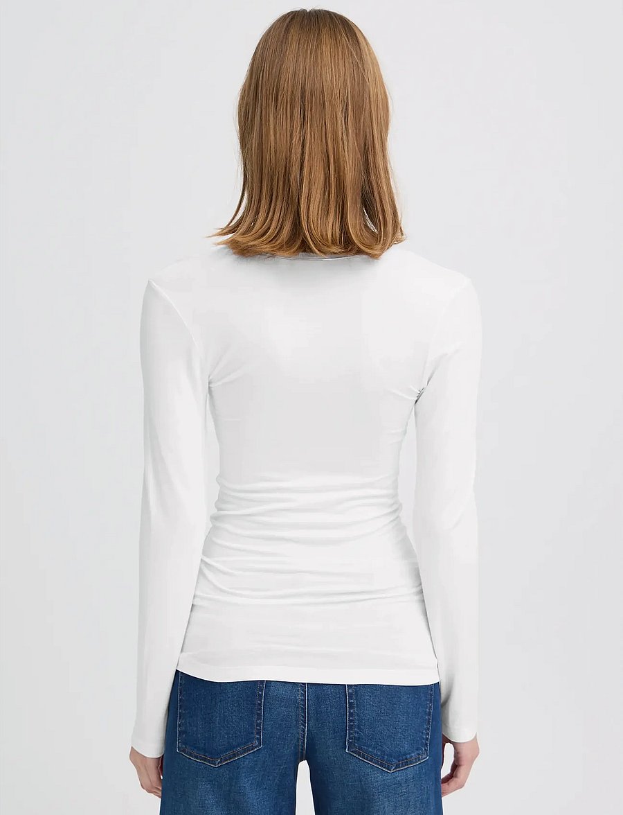 ICHI - IHZOLA PLAIN LS - langärmlige tops - white - 3