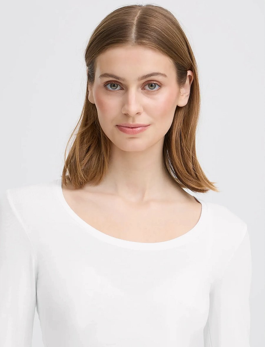 ICHI - IHZOLA PLAIN LS - langärmlige tops - white - 5
