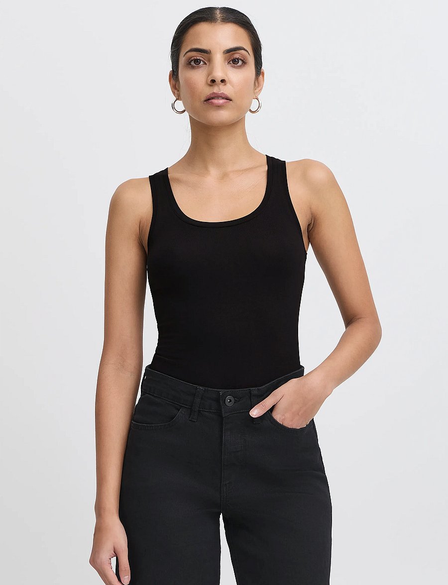 ICHI - IHZOLA PLAIN TO CORE - Ärmellose tops - black - 4