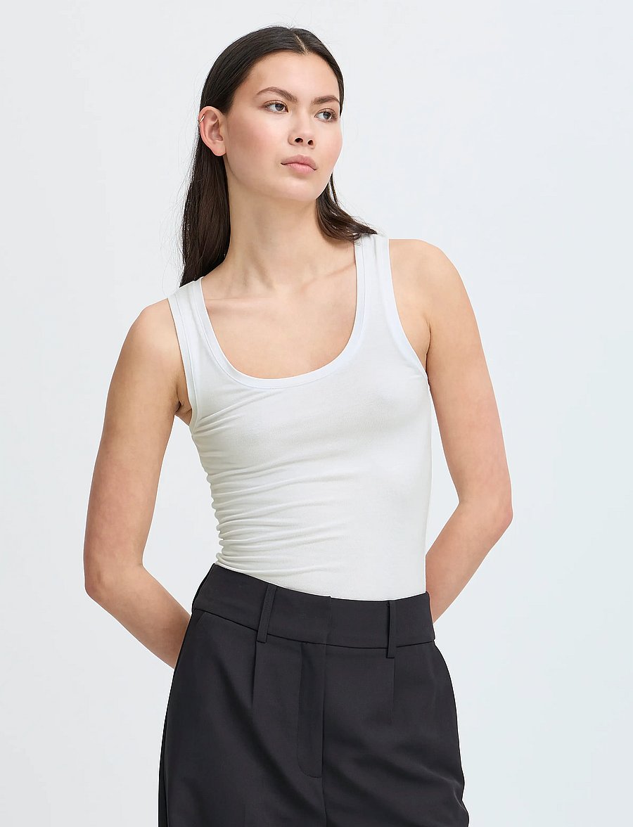 ICHI - IHZOLA PLAIN TO CORE - Ärmellose tops - white - 4