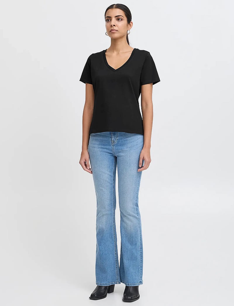 ICHI - IHPALMER V SS - t-shirts - black - 0