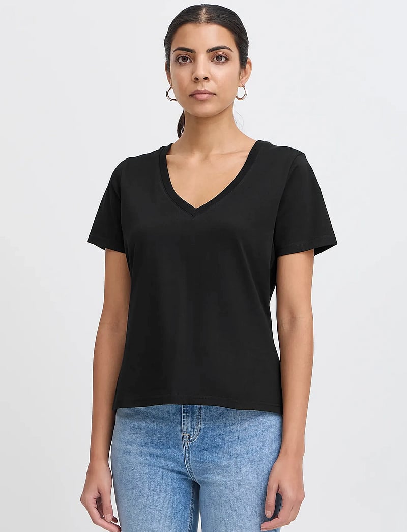 ICHI - IHPALMER V SS - t-shirts - black - 4