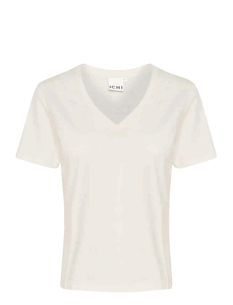 ICHI - IHPALMER V SS - t-shirts - cloud dancer - 1