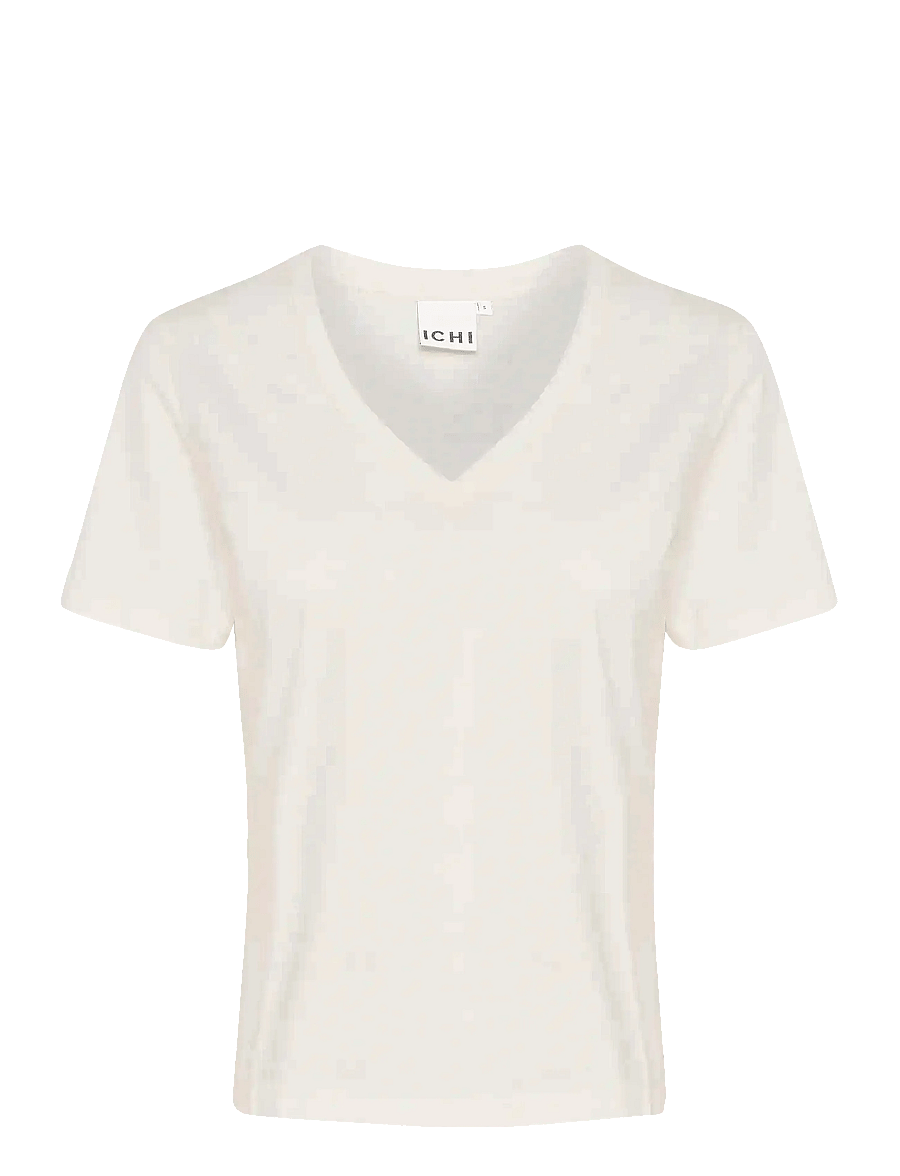ICHI - IHPALMER V SS - t-shirts - cloud dancer - 1