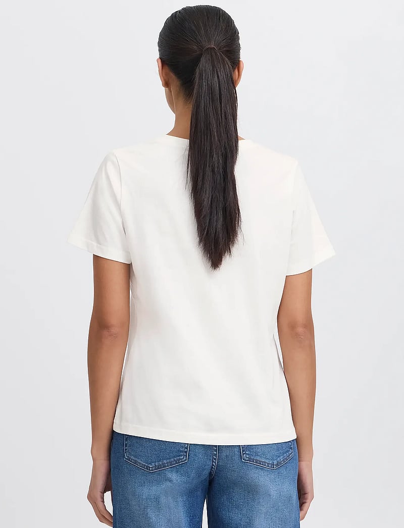 ICHI - IHPALMER V SS - t-shirts - cloud dancer - 3