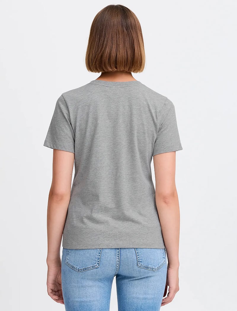 ICHI - IHPALMER V SS - t-shirts - grey melange - 3