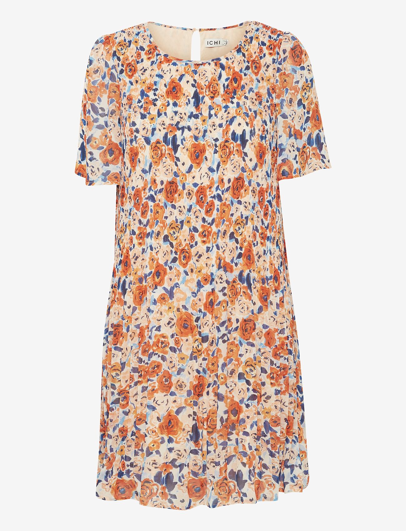 ICHI - IHNALLY DR10 - summer dresses - peach nectar flower aop - 0