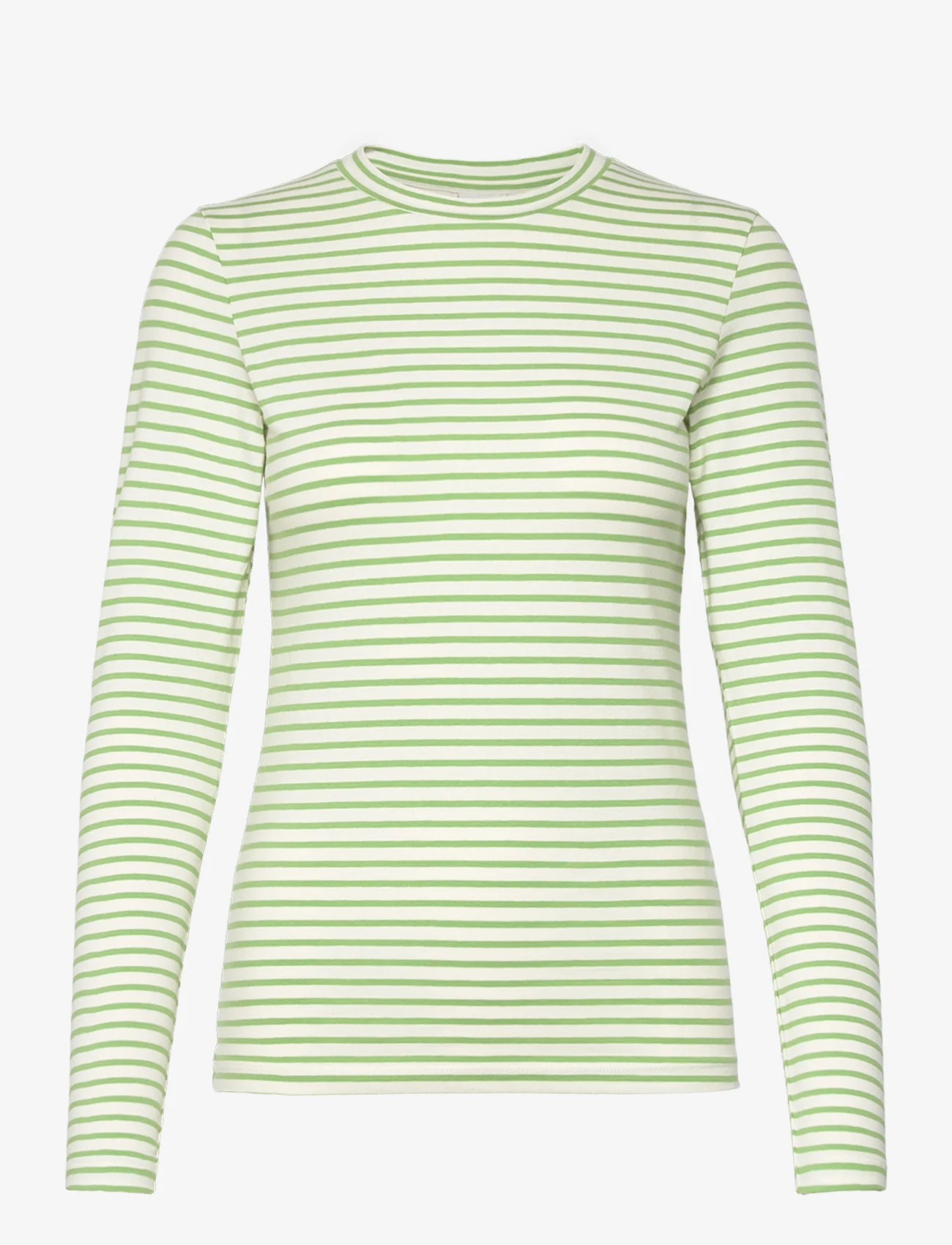 ICHI - IHMIRA LS - pitkähihaiset paidat - green tea stripe - 0