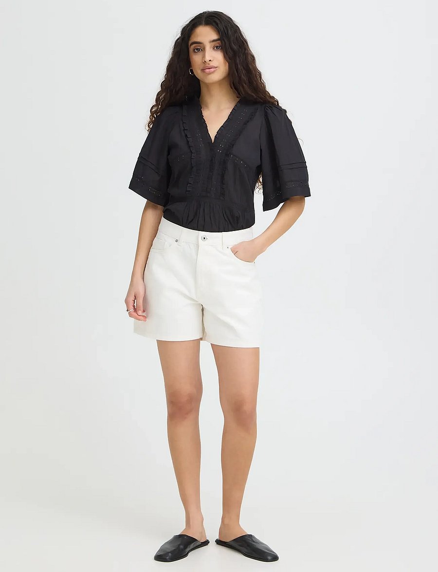 ICHI - IHAVENY SHO - jorts - denim blanc de blanc 114800 - 4