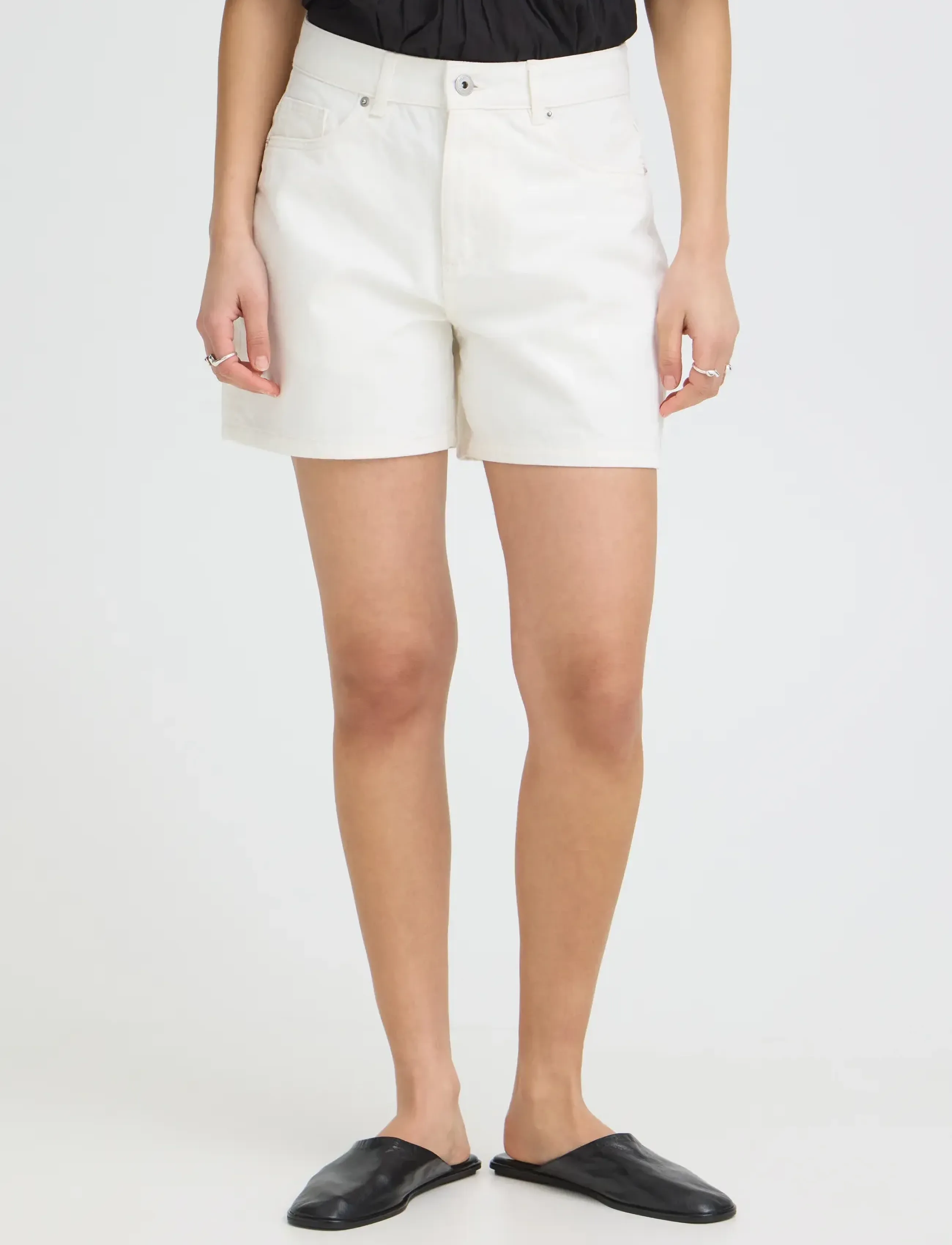 ICHI - IHAVENY SHO - jeansshorts - denim blanc de blanc 114800 - 5