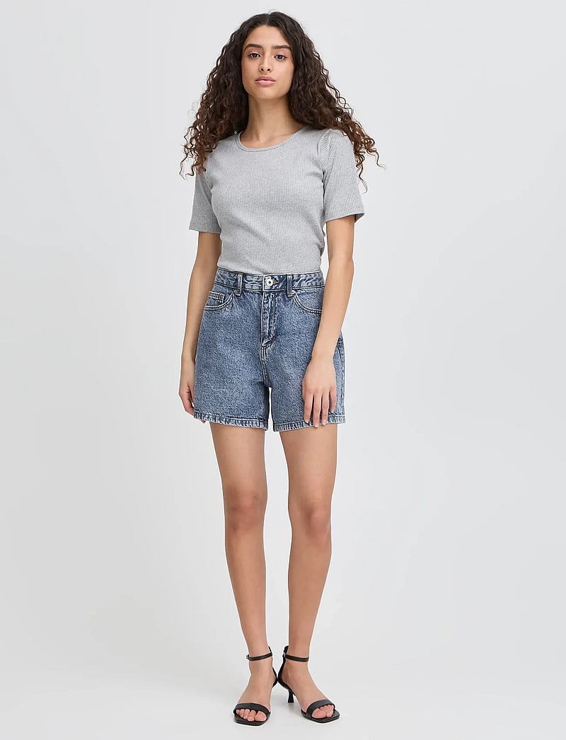 ICHI - IHAVENY SHO - jorts - medium blue stone washed - 5