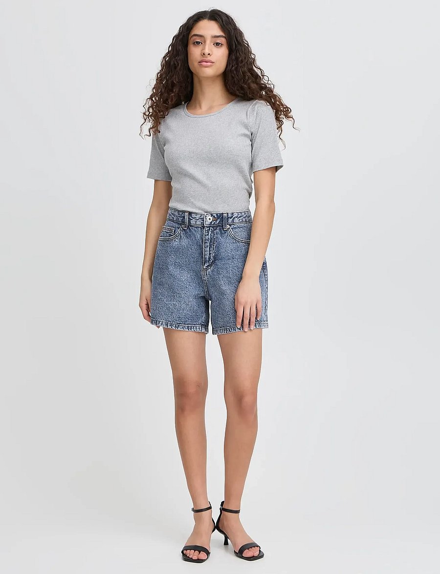 ICHI - IHAVENY SHO - jeansshorts - medium blue stone washed - 5