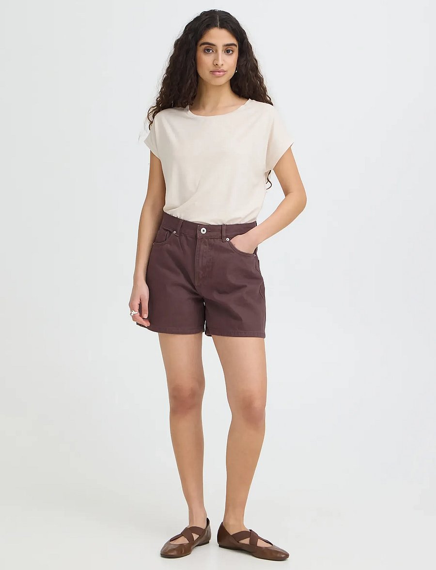 ICHI - IHAVENY SHO - lühikesed teksapüksid - chicory coffee melange - 4