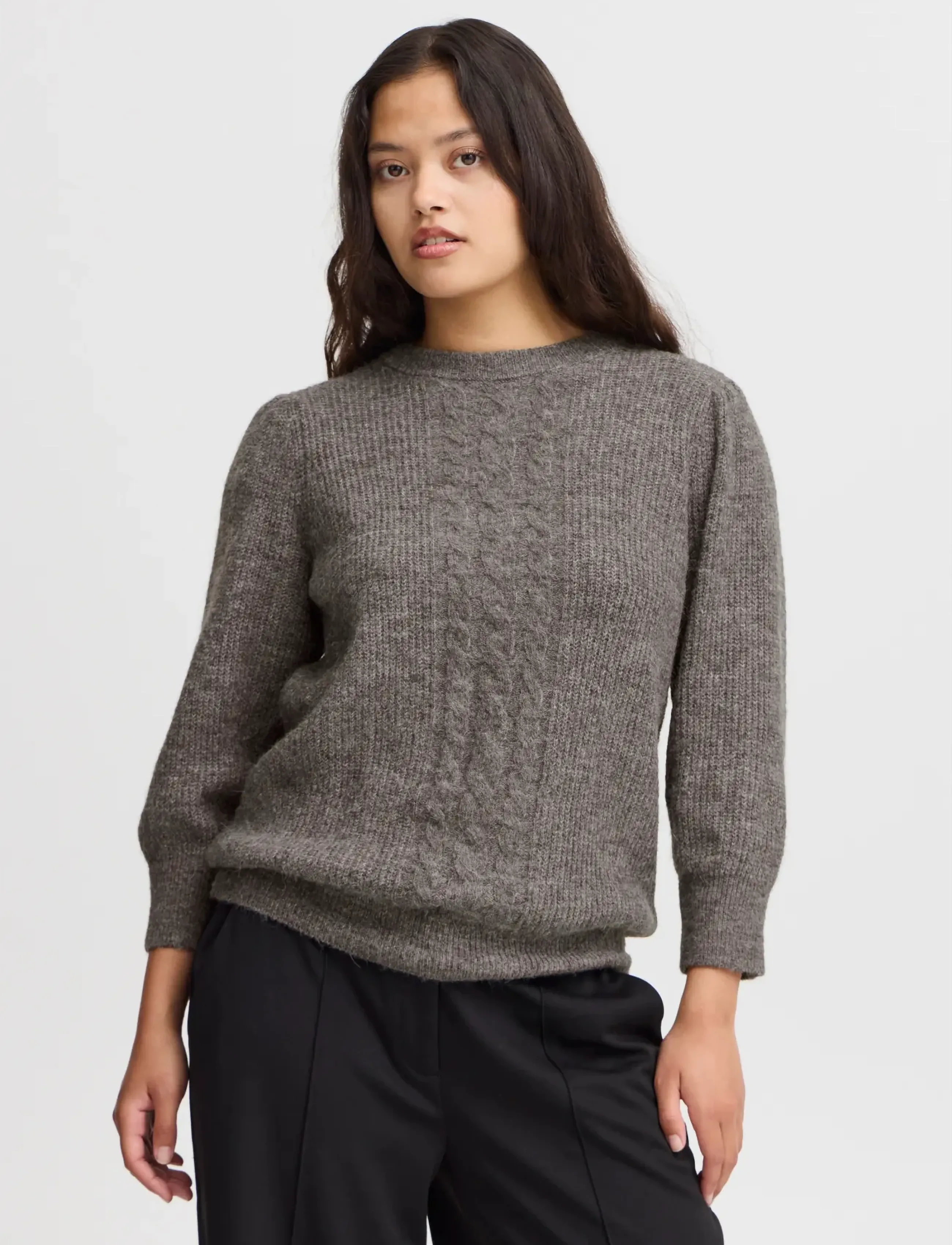 ICHI - IHKAMARA MS3 - tröjor - dark grey melange - 4