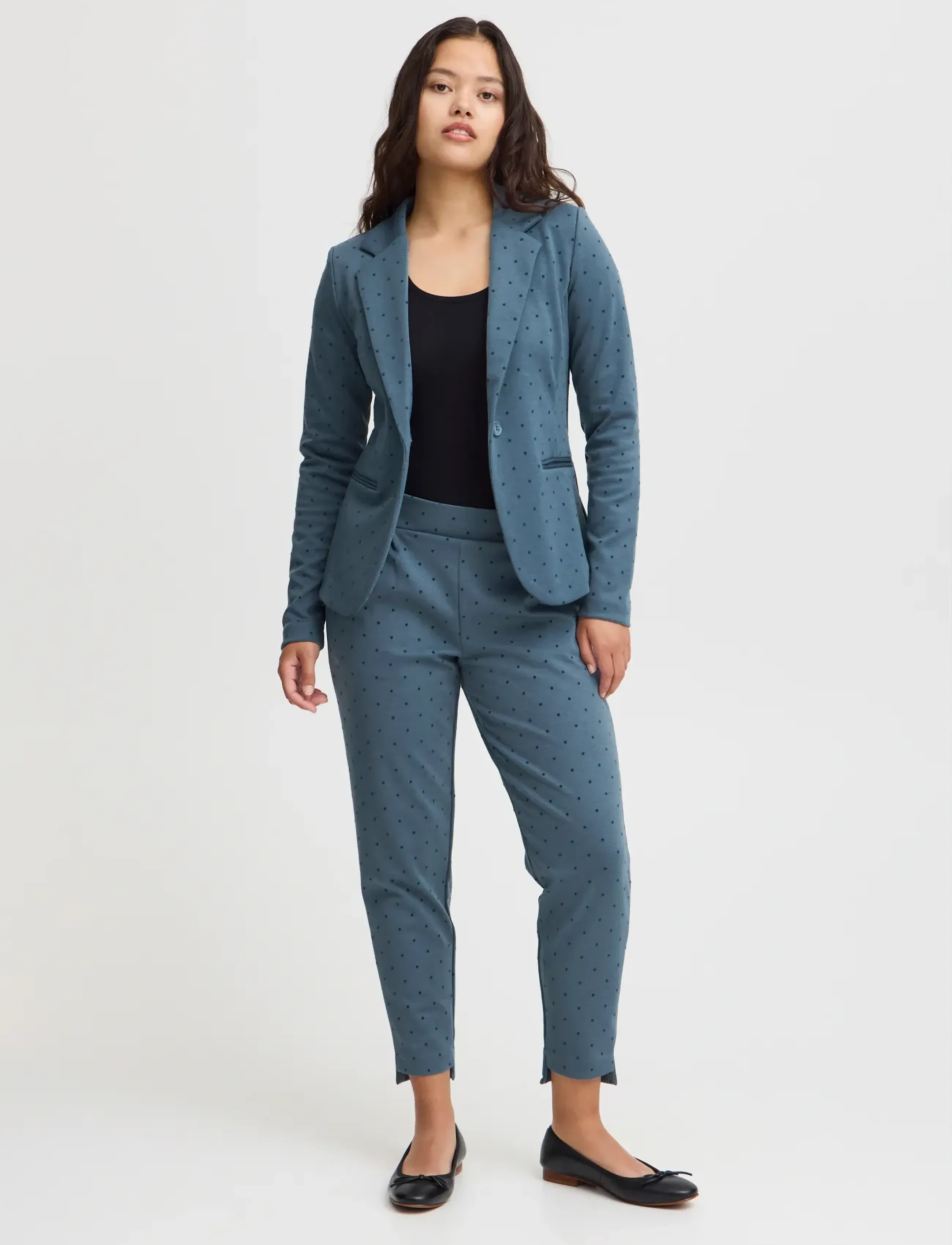 ICHI IHKATE PRINT PA25 - Joggers - BLUE MIRAGE FLOCK DOT / blue