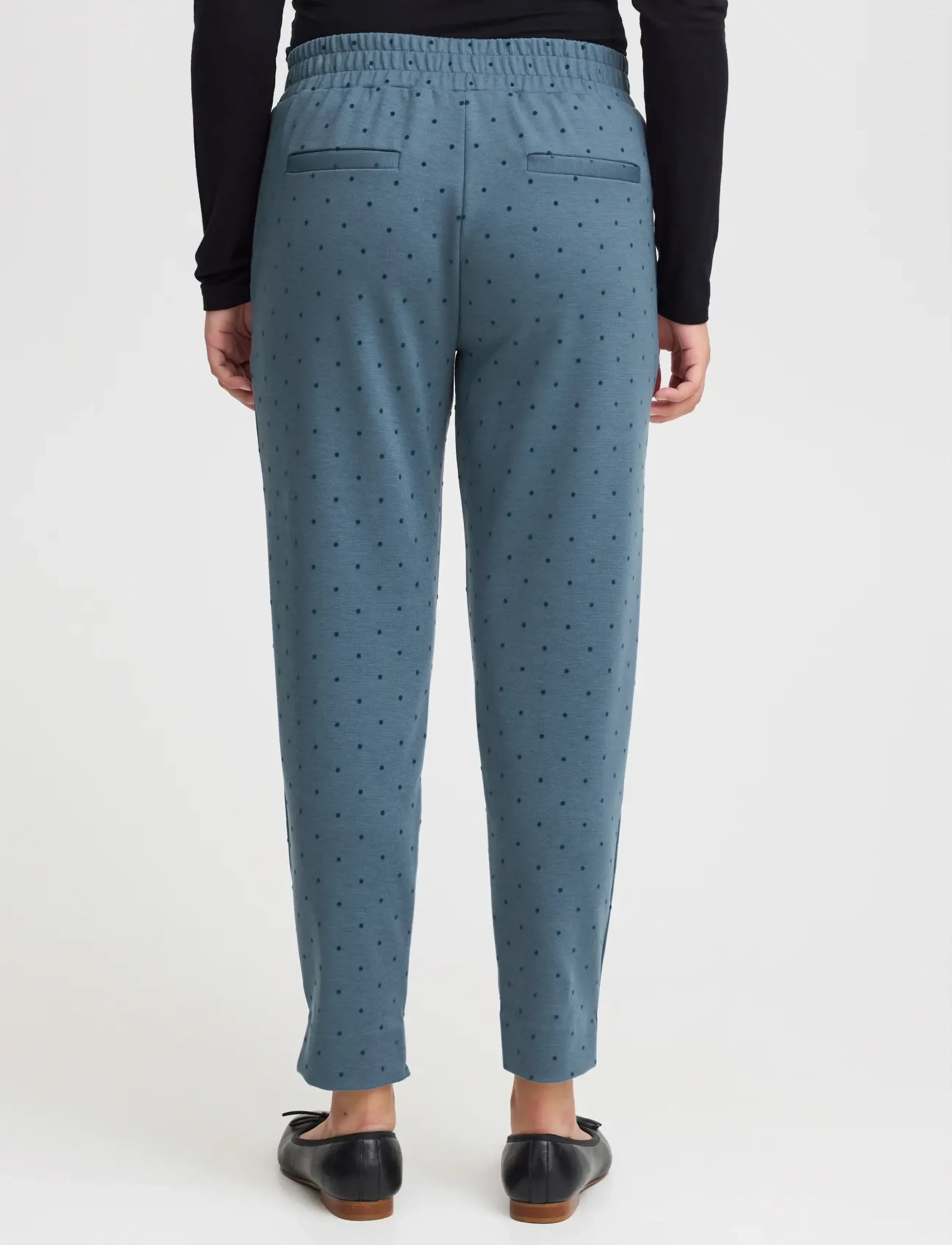 ICHI - IHKATE PRINT PA25 - joggers copy - blue mirage flock dot - 3