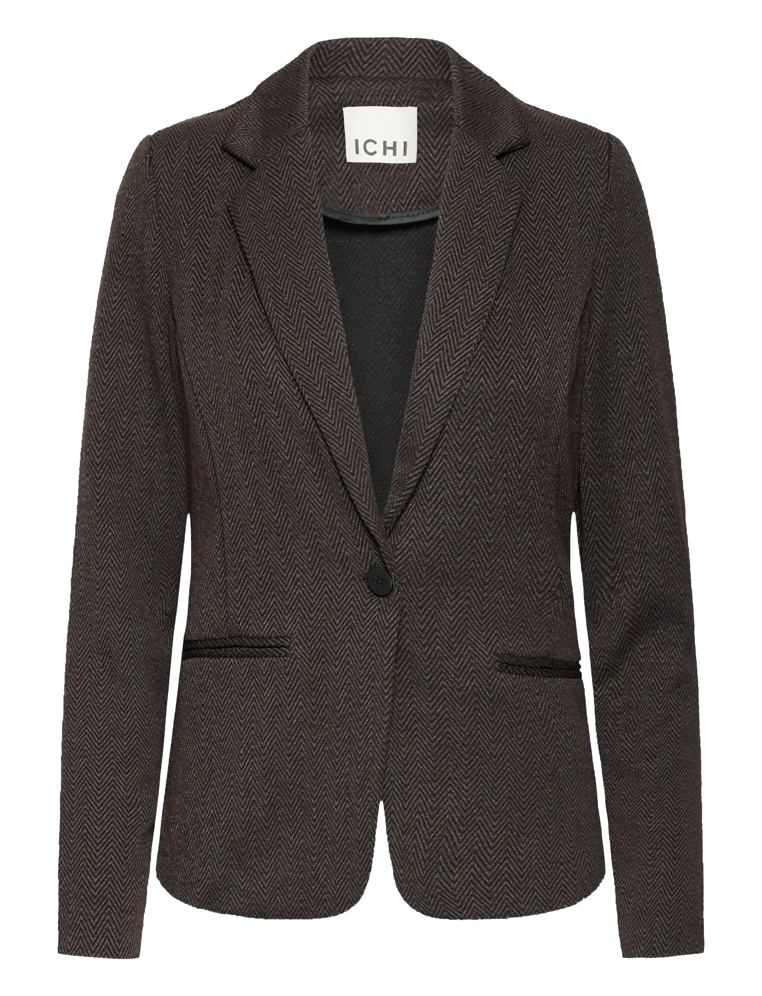 BLACK BROWN HERRINGBONE