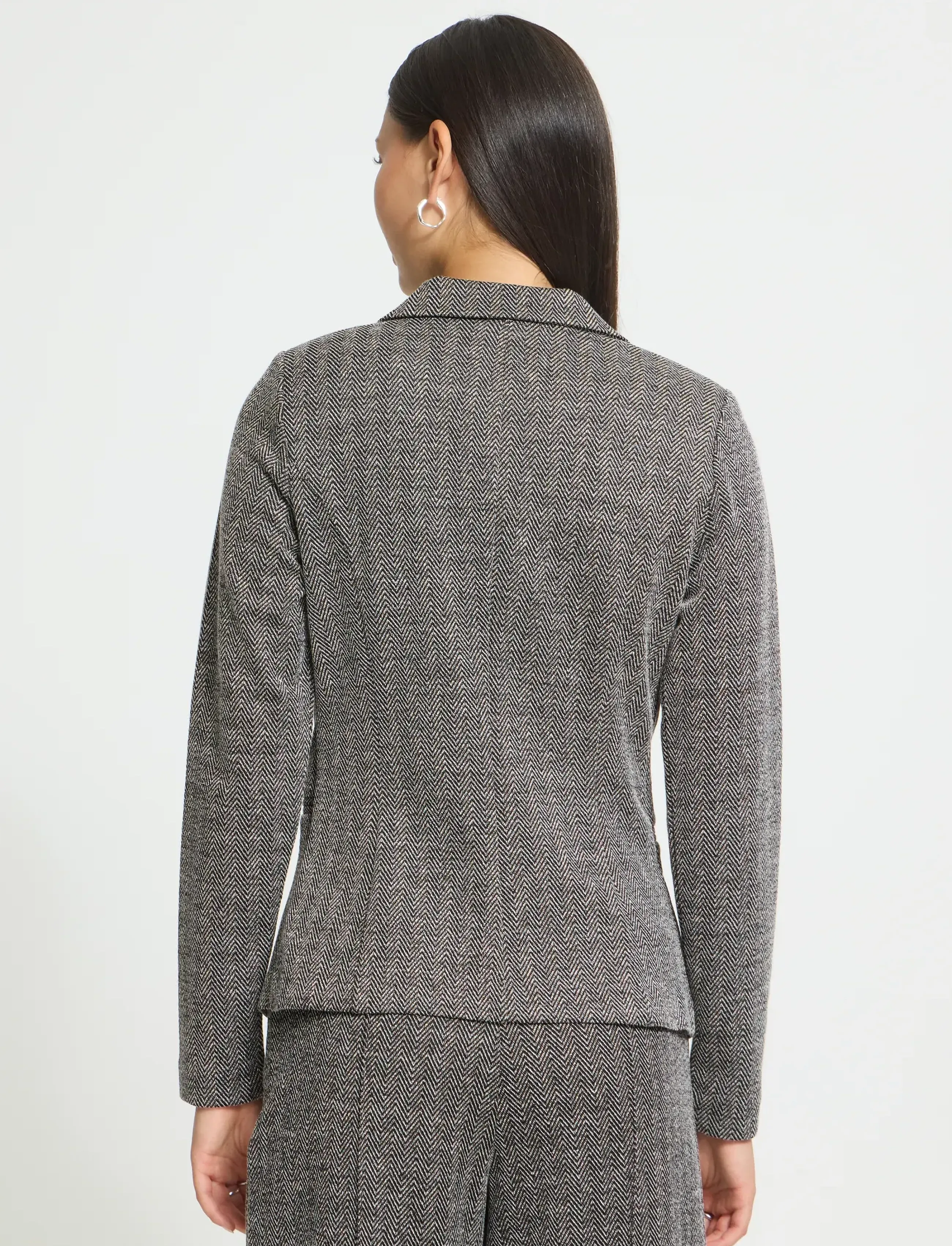 ICHI - IHKATE JACQUARD BL4 - enkeltradede blazere - black/white herringbone - 3