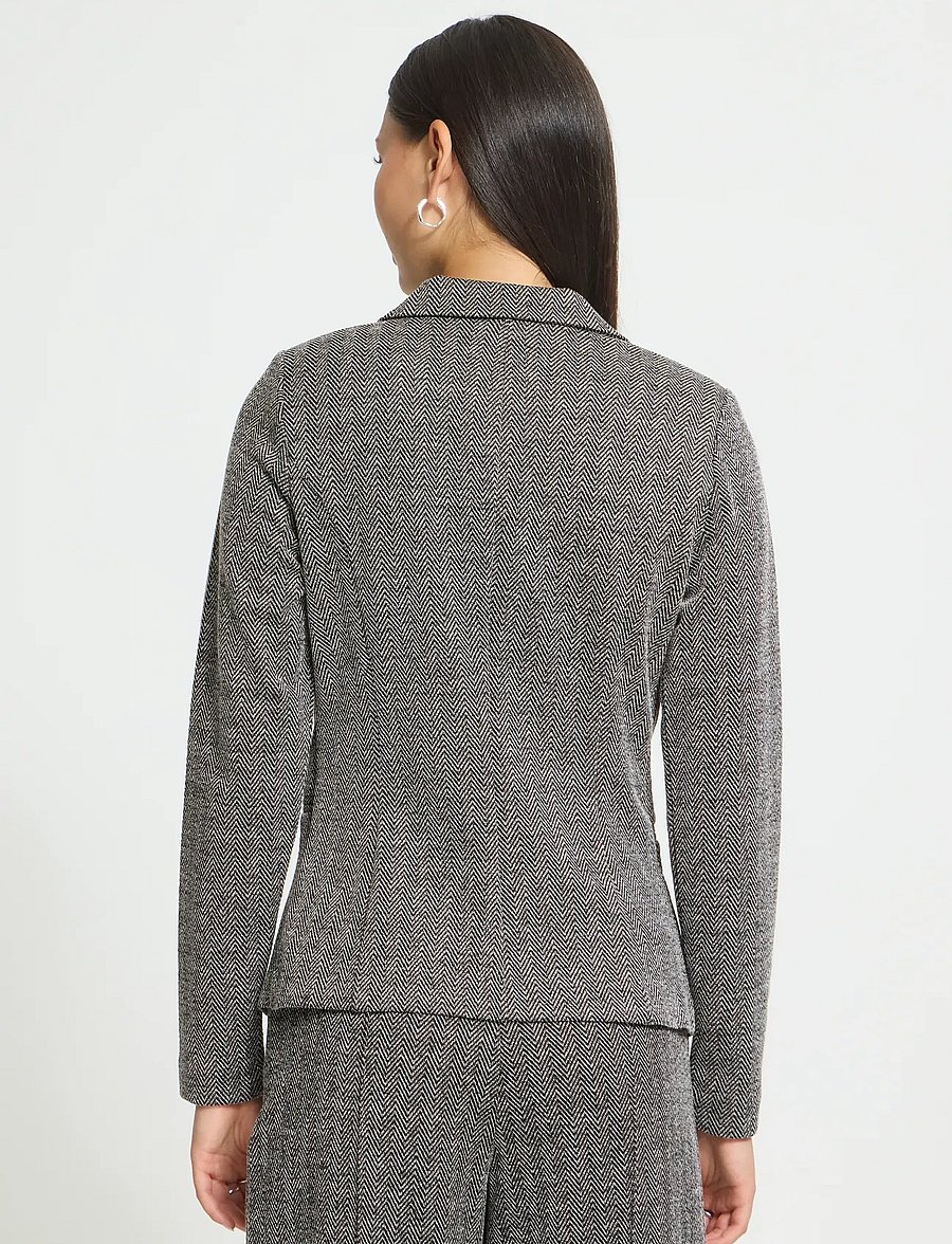ICHI - IHKATE JACQUARD BL4 - enkeltradede blazere - black/white herringbone - 3