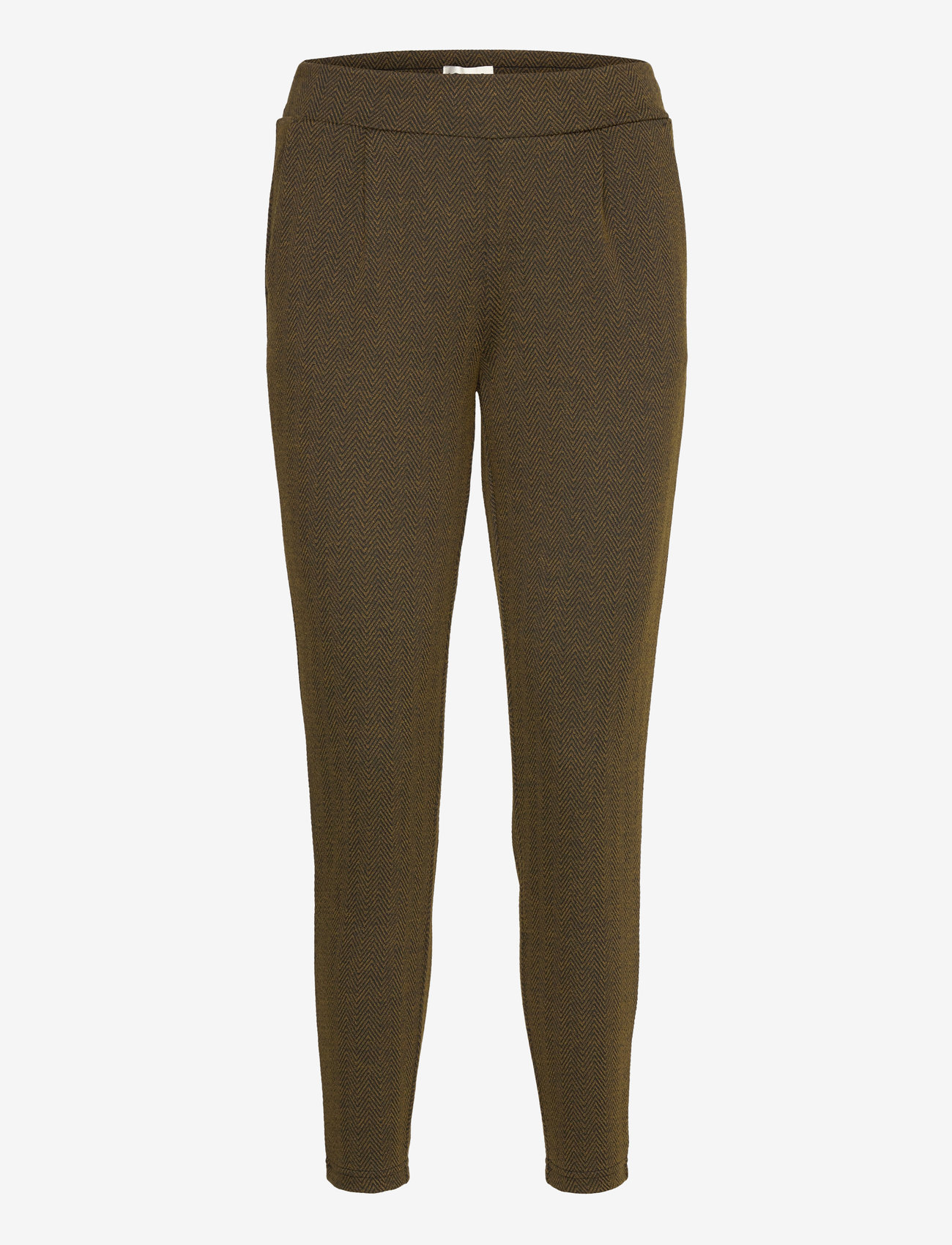 ICHI - IHKATE JACQUARD PA8 - tailored trousers - black/lizard herringbone - 1