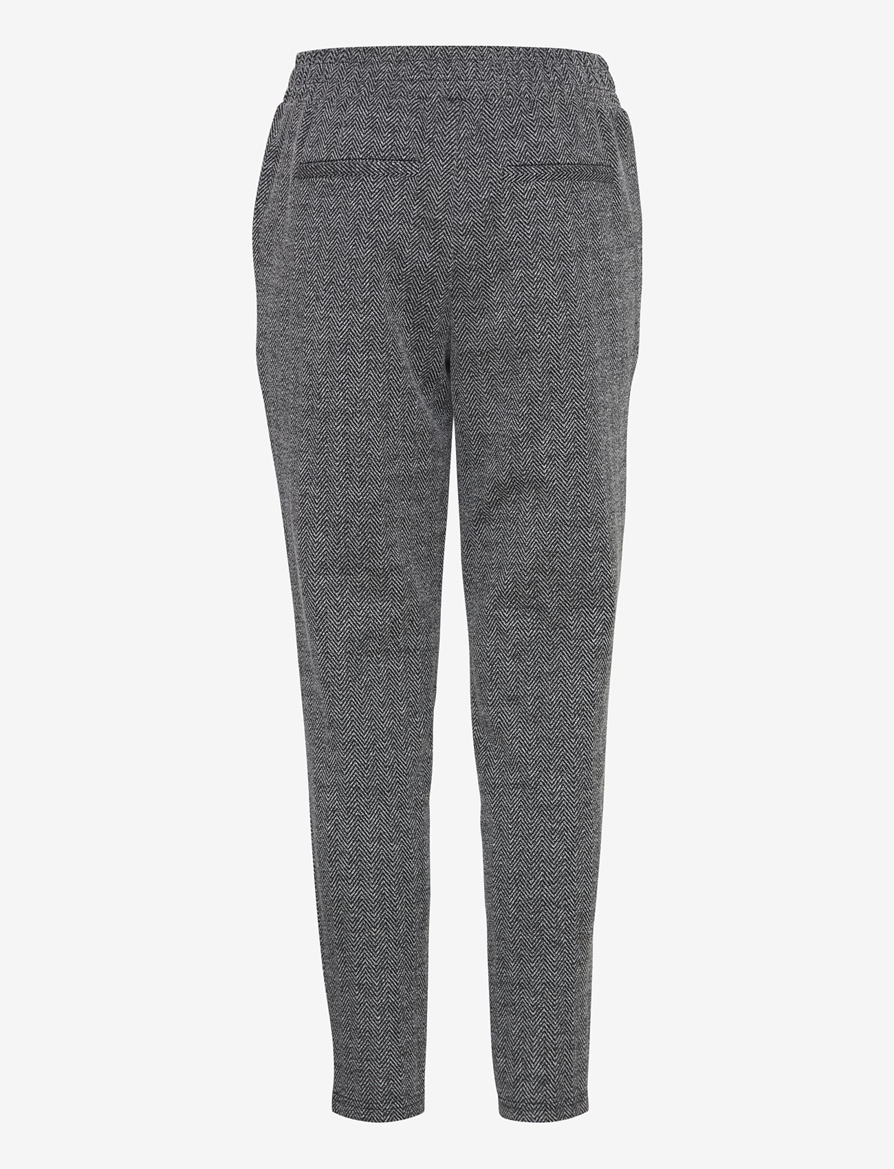 ICHI - IHKATE JACQUARD PA8 - pidulikud püksid - black/white herringbone - 2