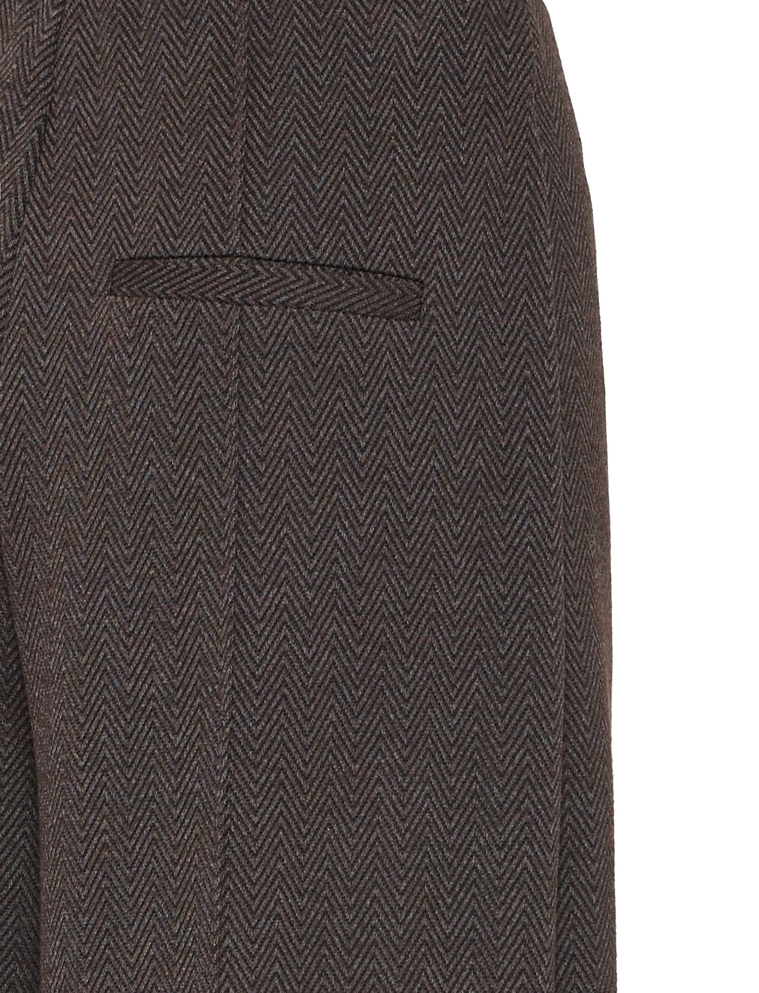ICHI - IHKATE JACQUARD PA9 - hosen mit weitem bein - black brown herringbone - 5