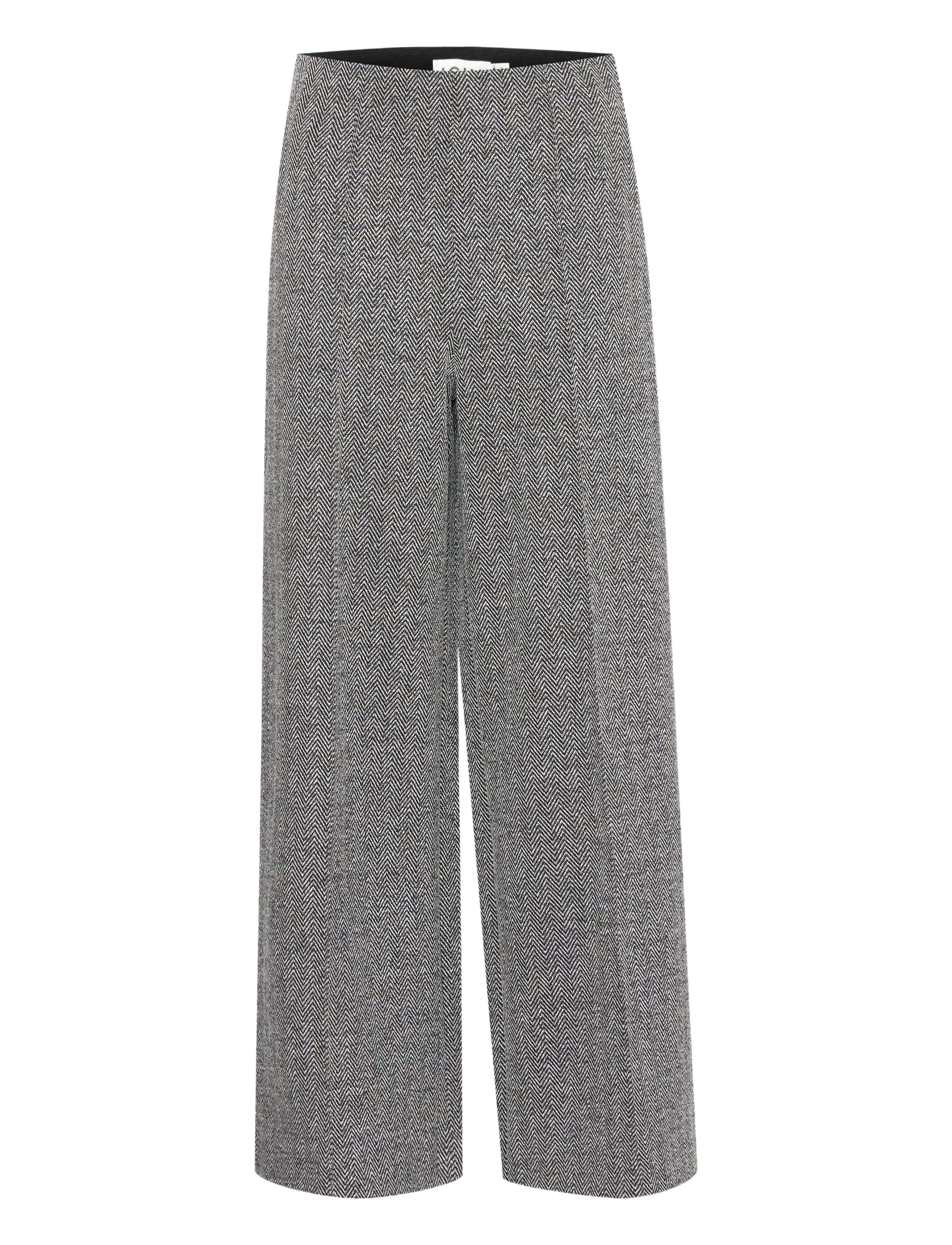 ICHI IHKATE JACQUARD PA9 - Bukser - BLACK/WHITE HERRINGBONE / grey