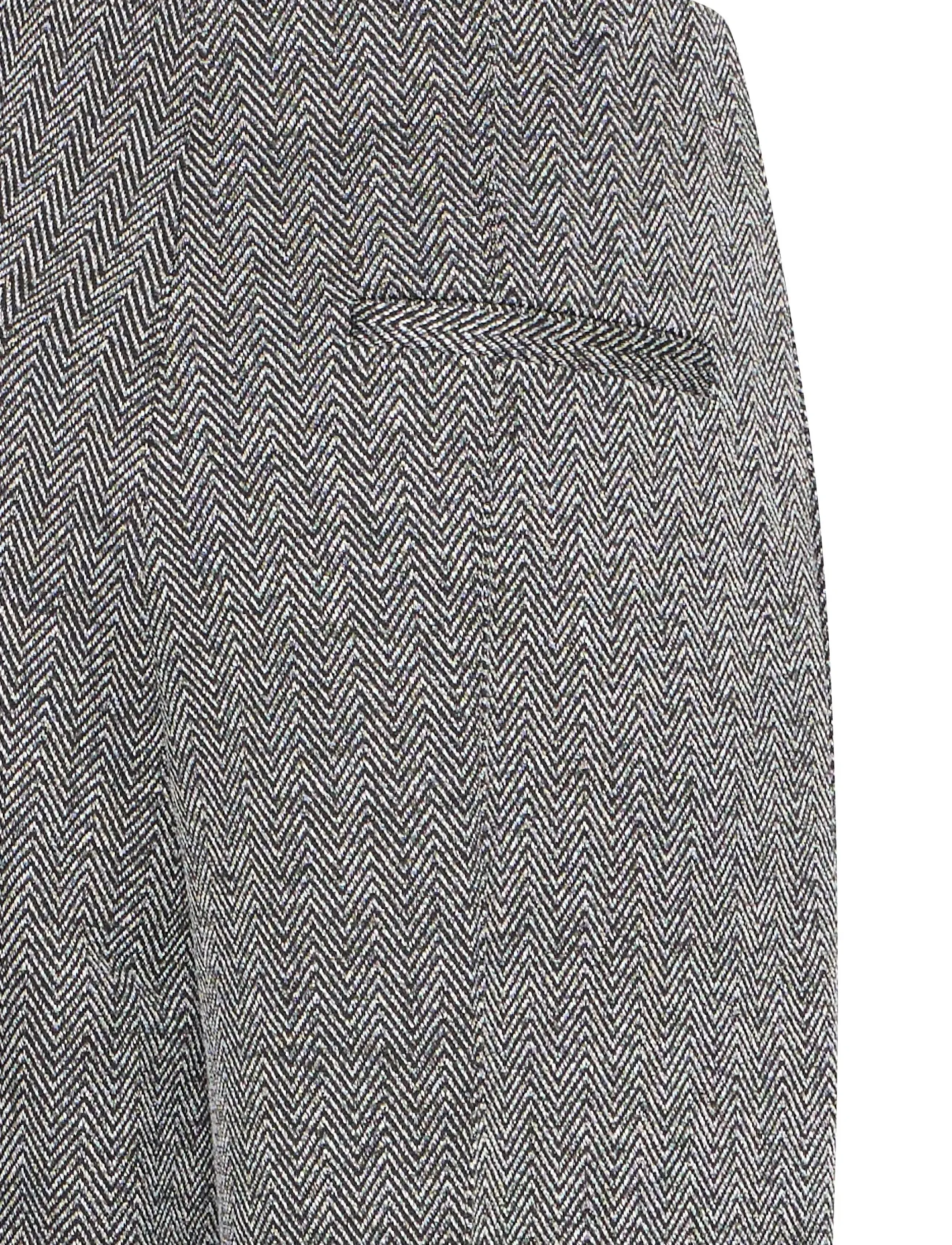 ICHI - IHKATE JACQUARD PA9 - festtøj til outletpriser - black/white herringbone - 5