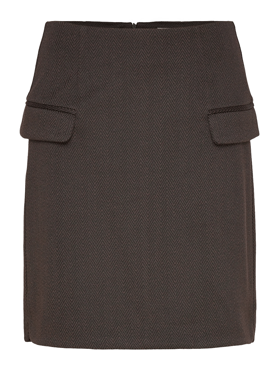ICHI - IHKATE JACQUARD SK5 - korte nederdele - black brown herringbone - 0