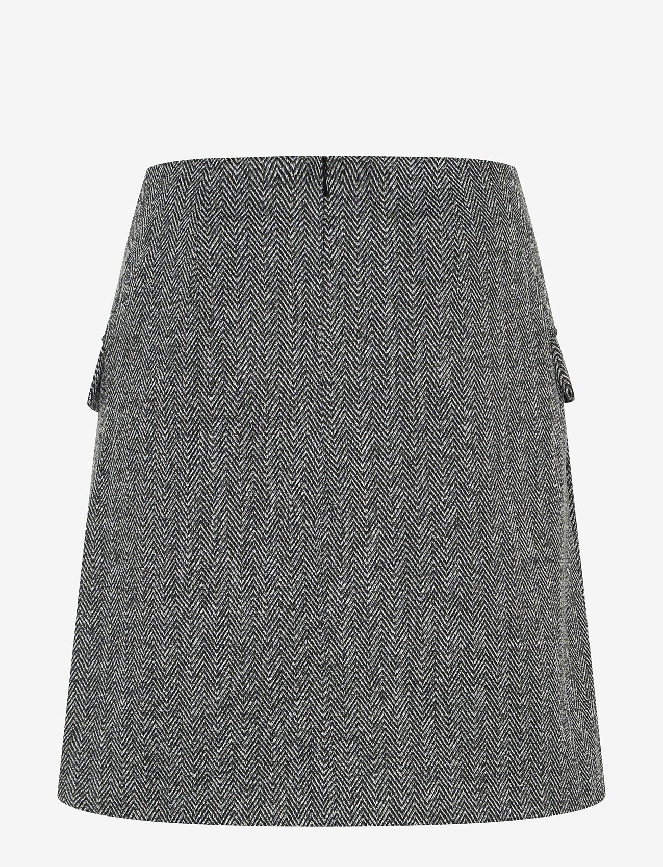 ICHI - IHKATE JACQUARD SK5 - korte nederdele - black/white herringbone - 2