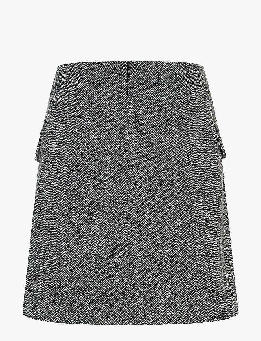 ICHI - IHKATE JACQUARD SK5 - short skirts - black/white herringbone - 2