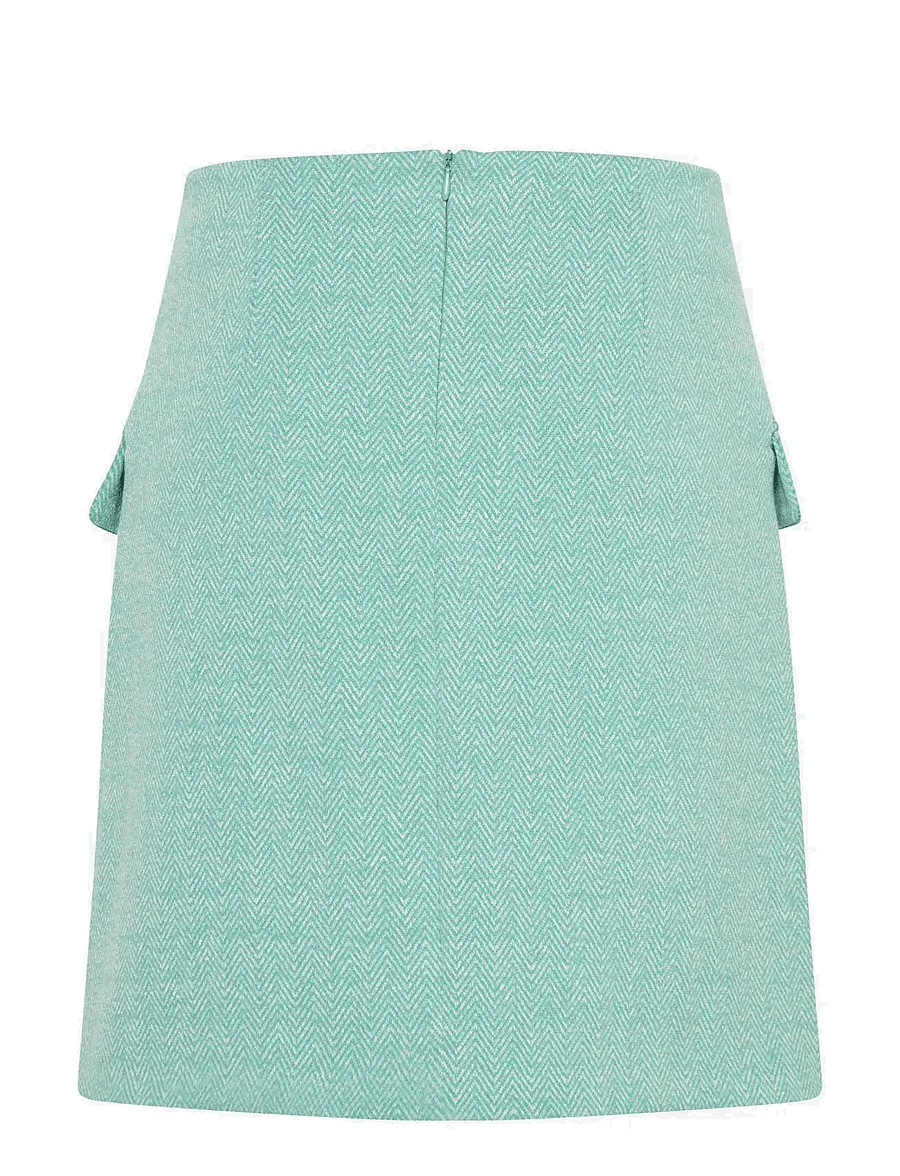 ICHI - IHKATE JACQUARD SK5 - korte nederdele - beryl green/almond herringbone - 2