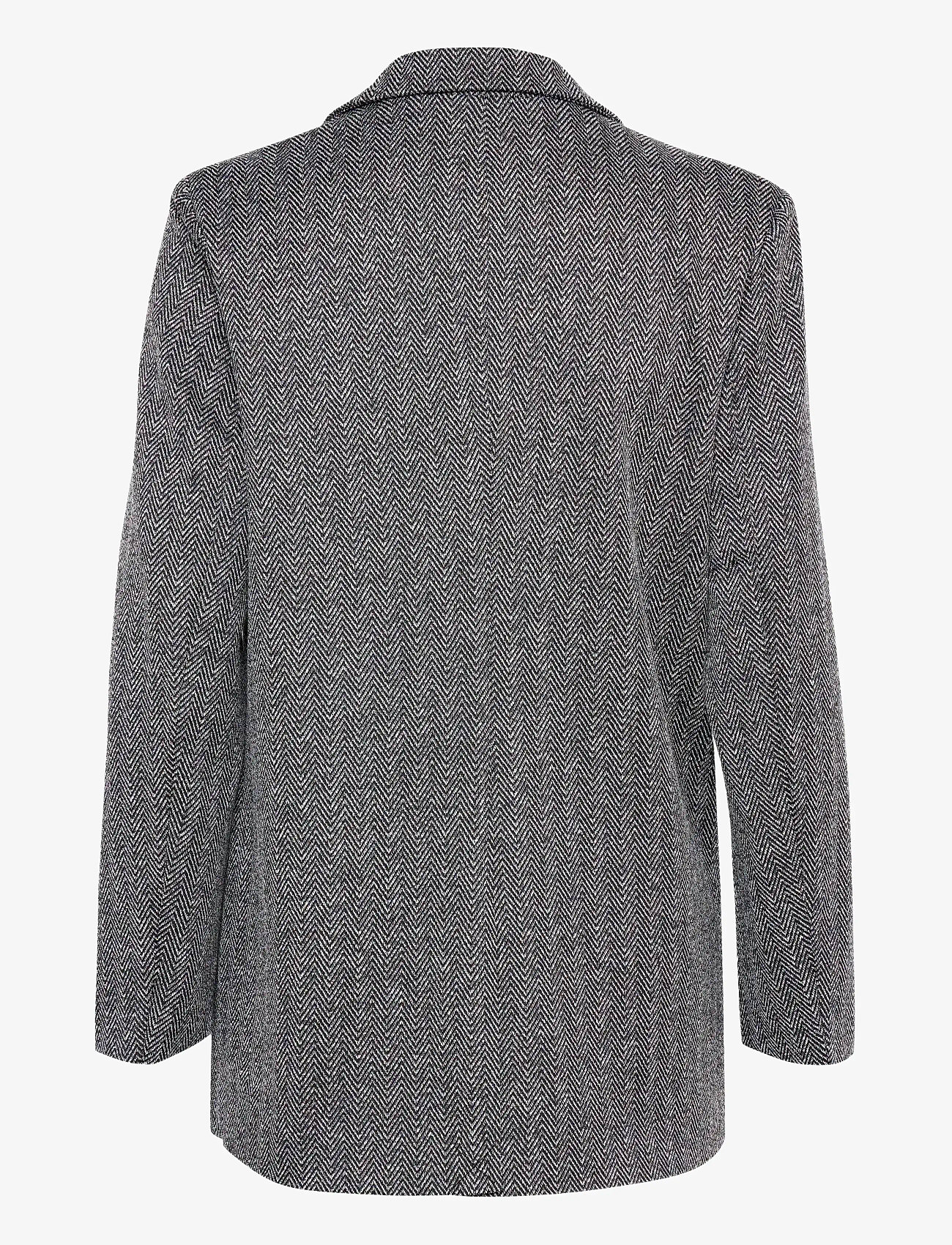 ICHI - IHKATE JACQUARD OVERSIZE BL - enkelknäppta kavajer - black/white herringbone - 2