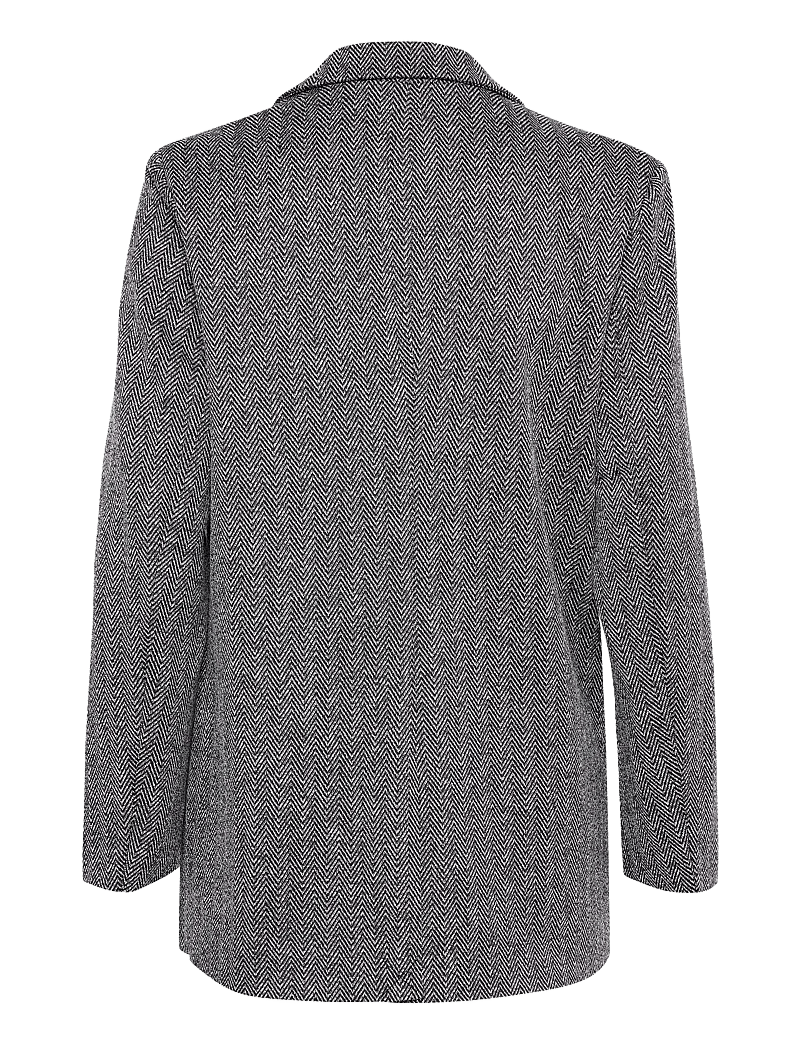 ICHI - IHKATE JACQUARD OVERSIZE BL - enkeltradede blazere - black/white herringbone - 2