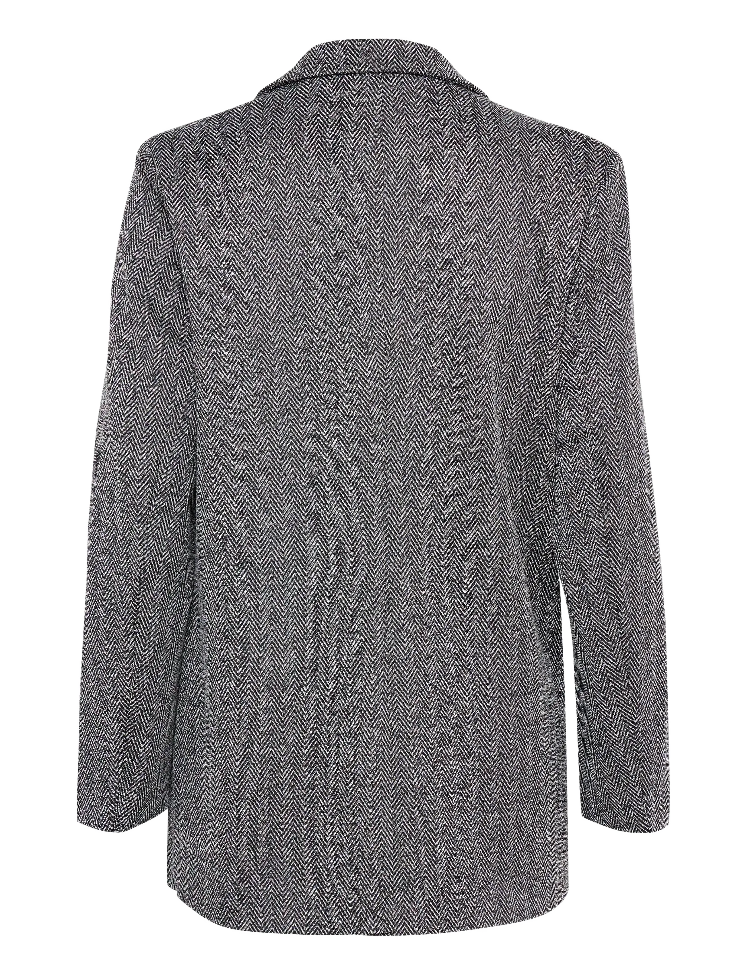 ICHI - IHKATE JACQUARD OVERSIZE BL - einreihige blazer - black/white herringbone - 2