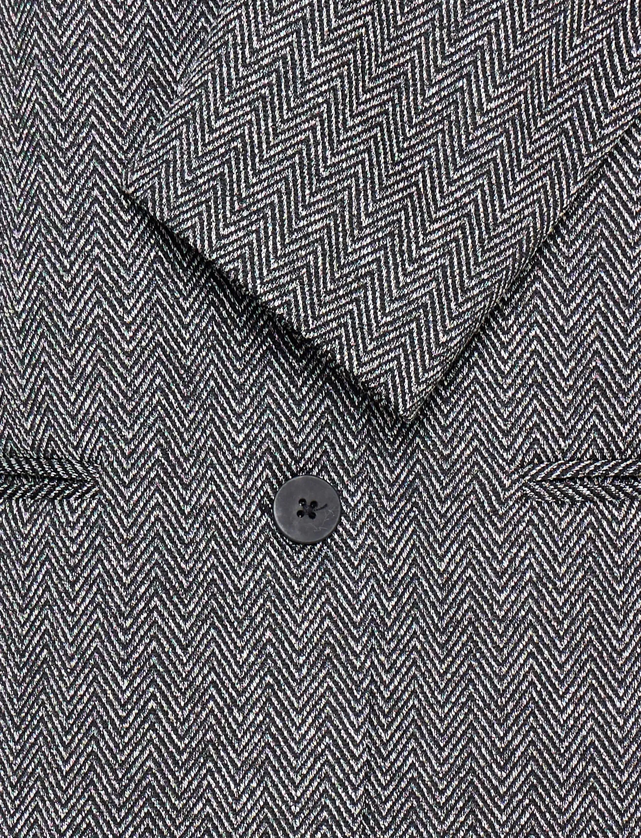 ICHI - IHKATE JACQUARD OVERSIZE BL - einreihige blazer - black/white herringbone - 5