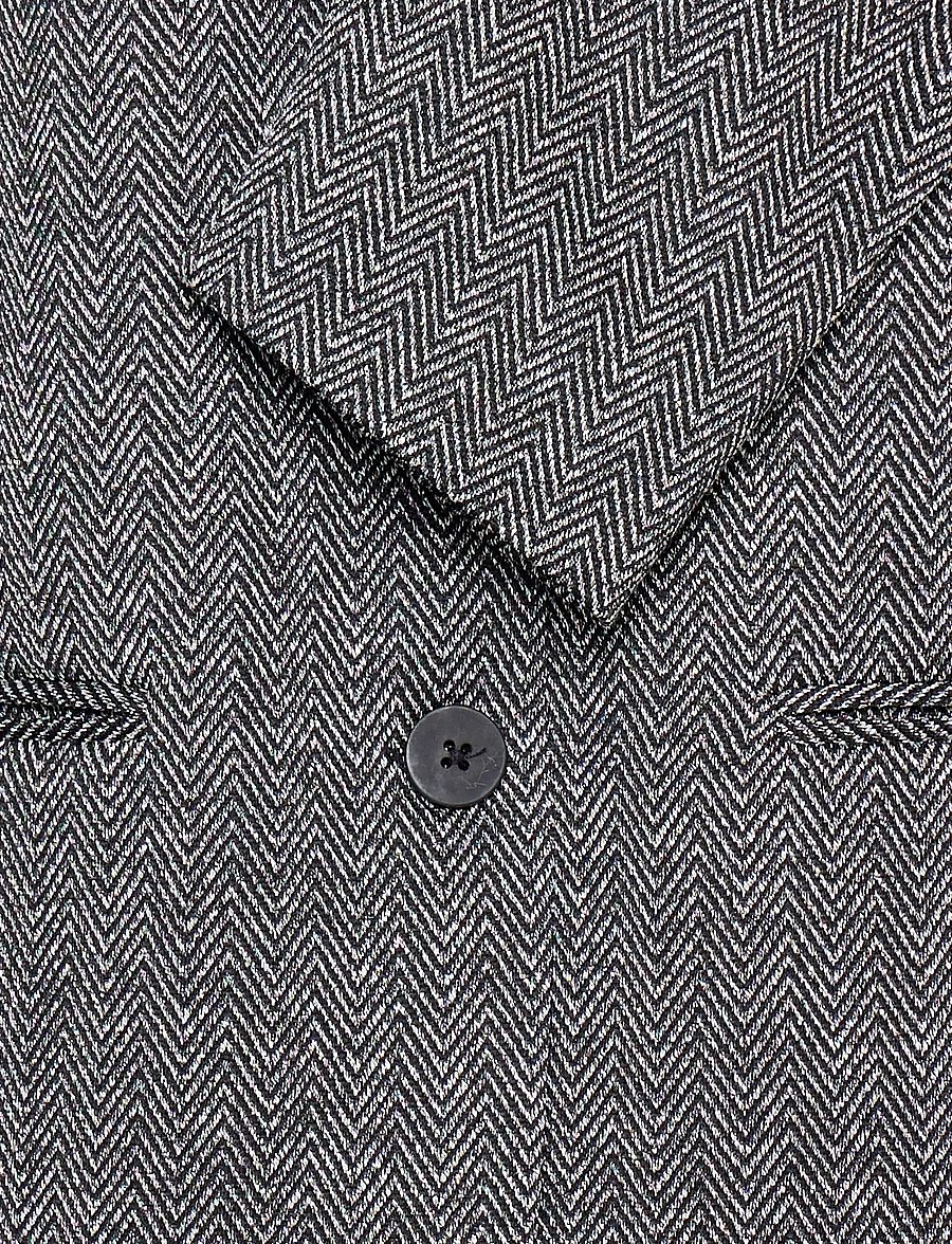 ICHI - IHKATE JACQUARD OVERSIZE BL - yksiriviset bleiserit - black/white herringbone - 5