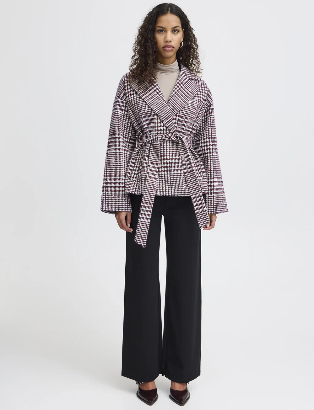 ICHI - IHJANNET CHECK JA4 - winter jackets - black brushed chek - 0