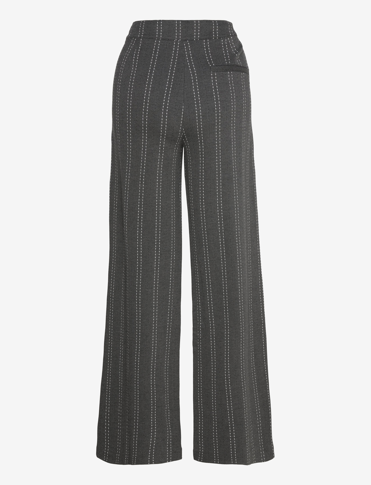 ICHI - IHRUTI WIDE PA16 - hosen mit weitem bein - dark grey melange stripe - 1