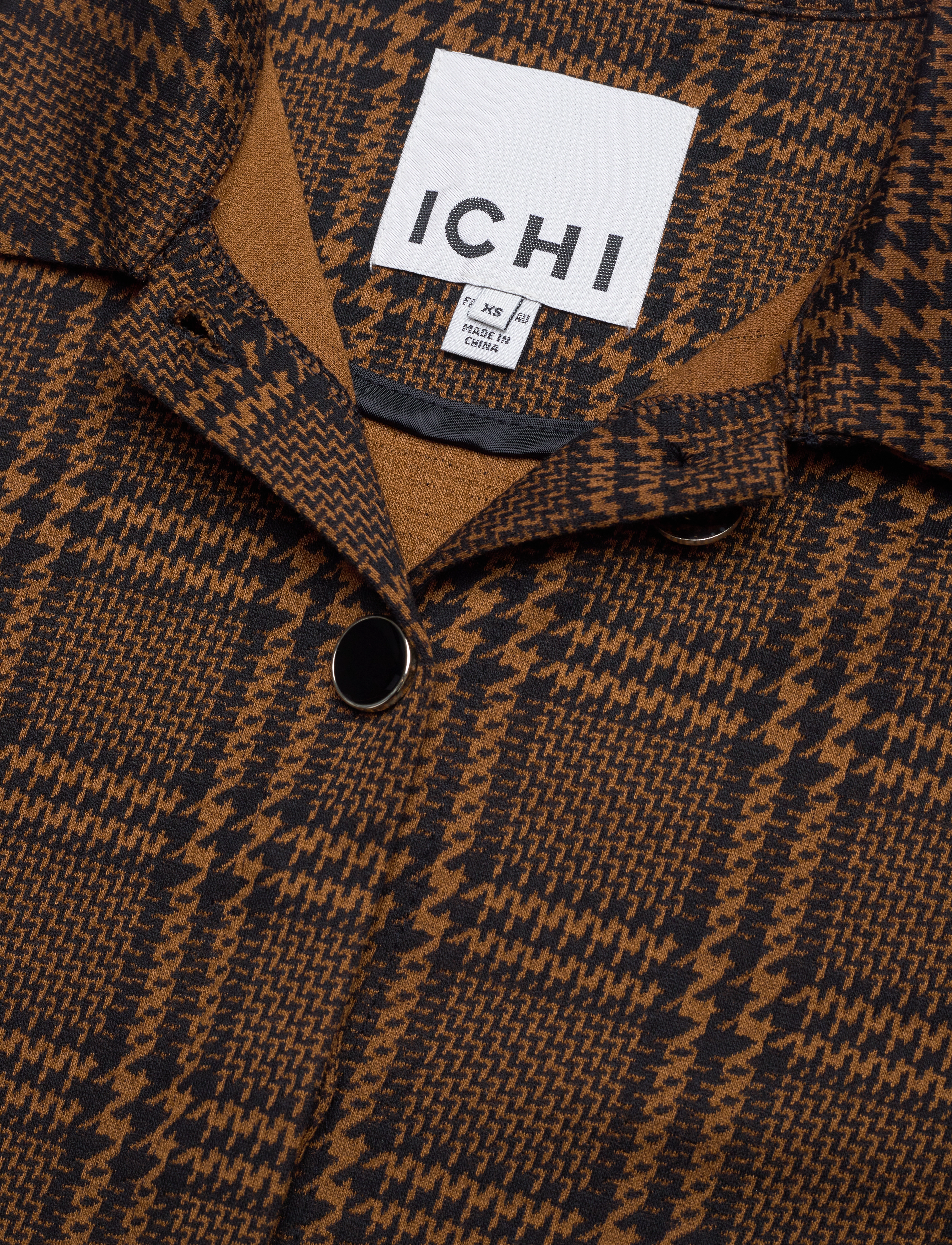 ICHI - IHKATE MOSLEY JA - outerwear - monk's robe check jacquard - 2