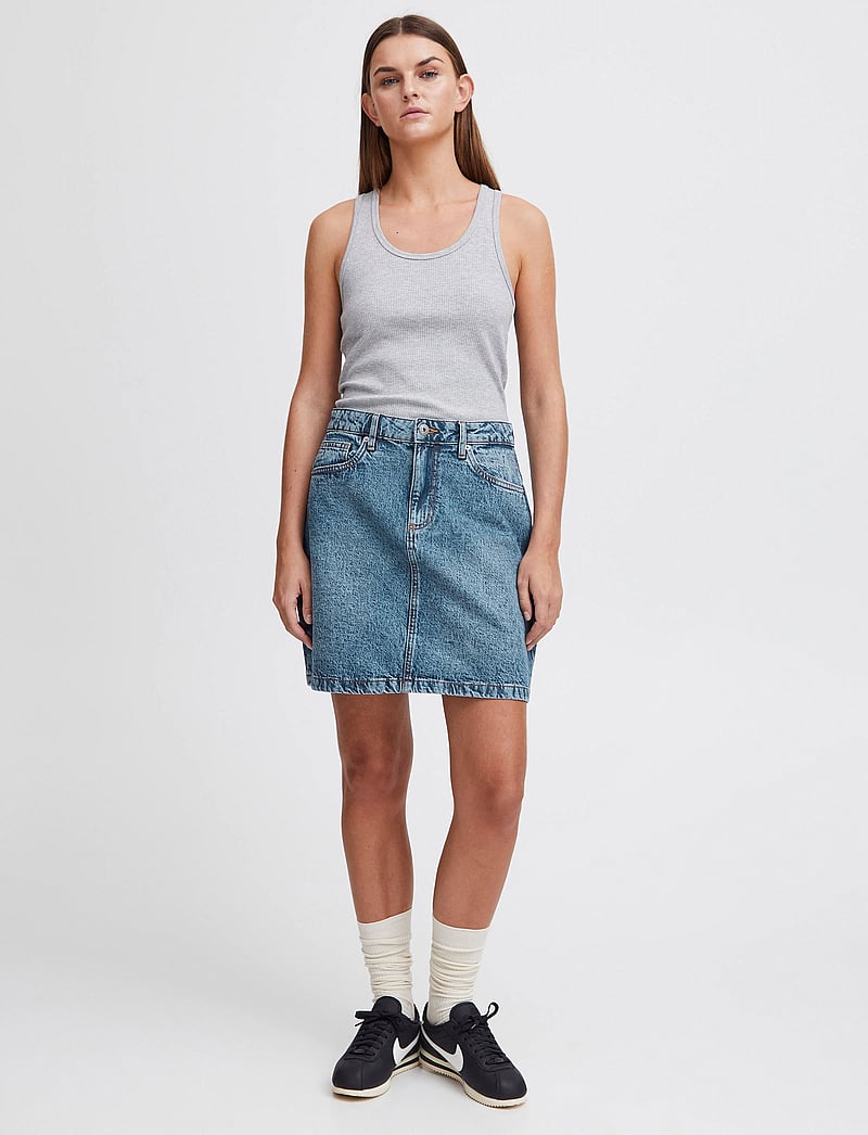 ICHI - IHAVENY SK - jeansröcke - medium blue stone washed - 0