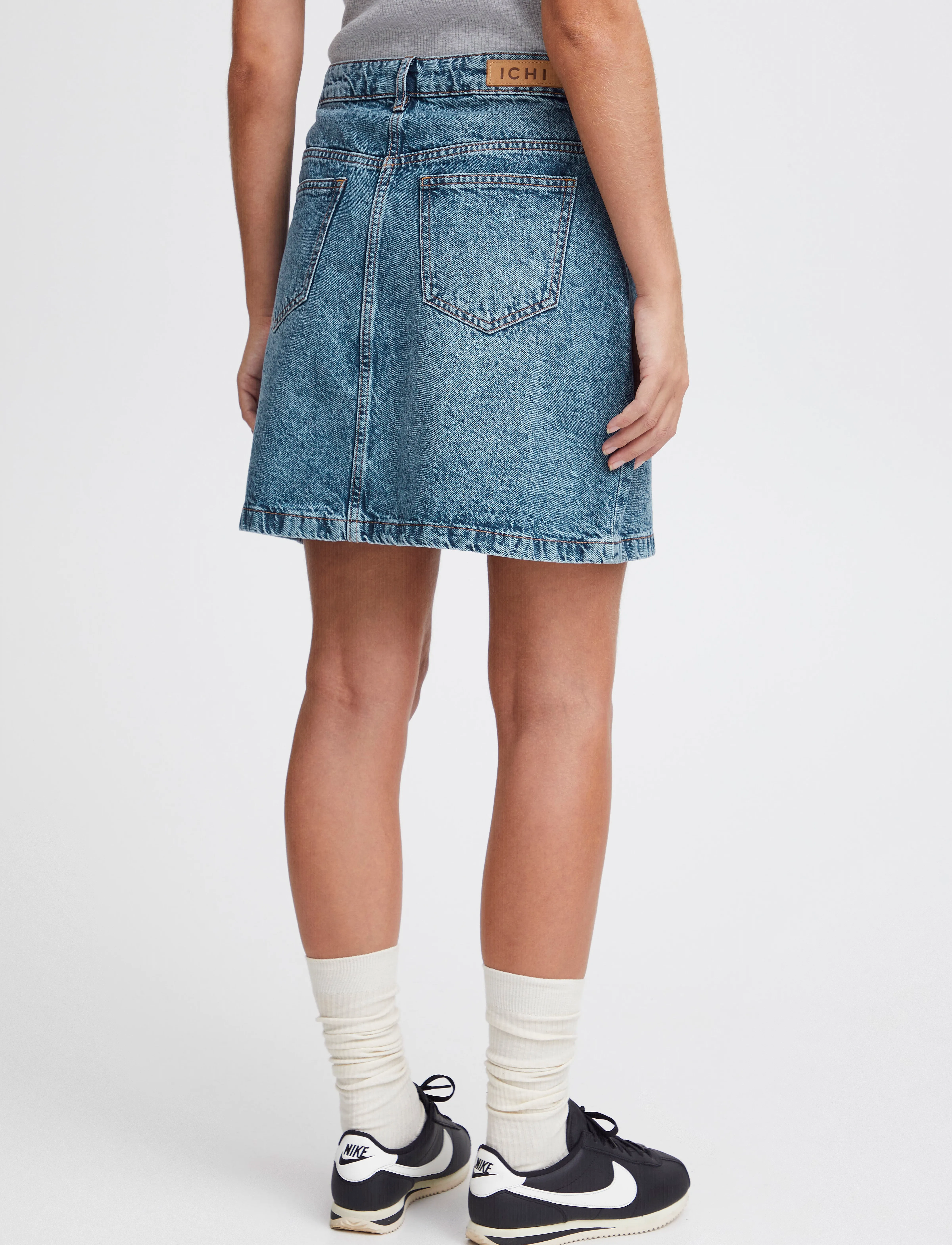 ICHI - IHAVENY SK - laveste priser - medium blue stone washed - 5